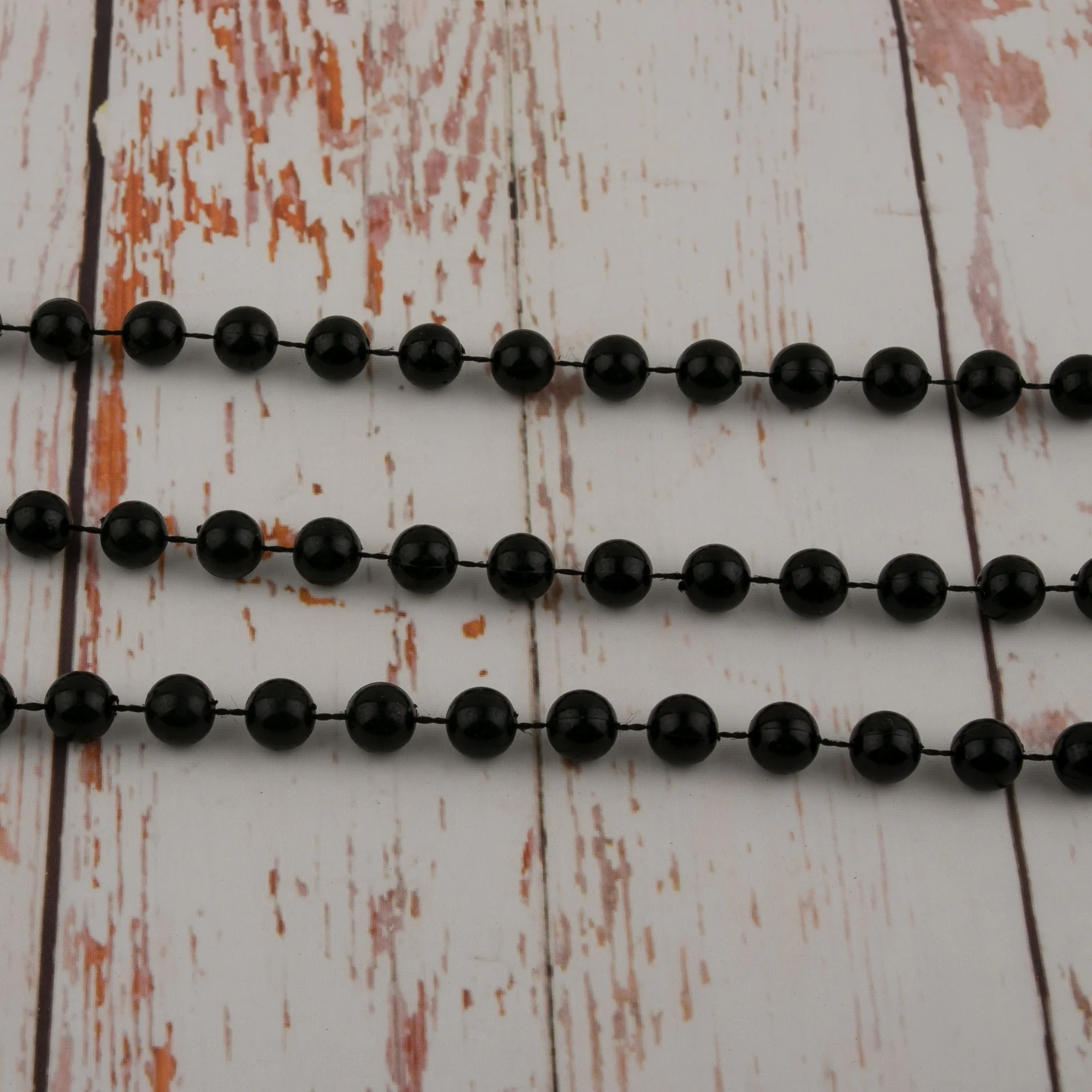 10mm Plastic Beads - Black - Image 2