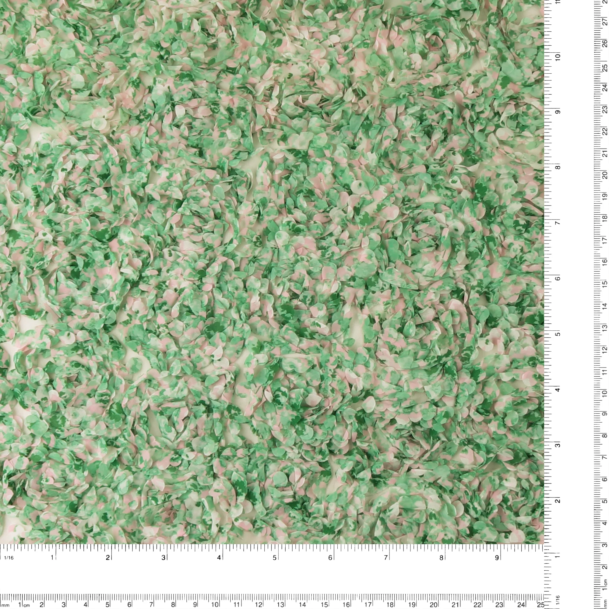 3D Embroidered Mesh - SOCIALITE - 007 - Green - Image 3