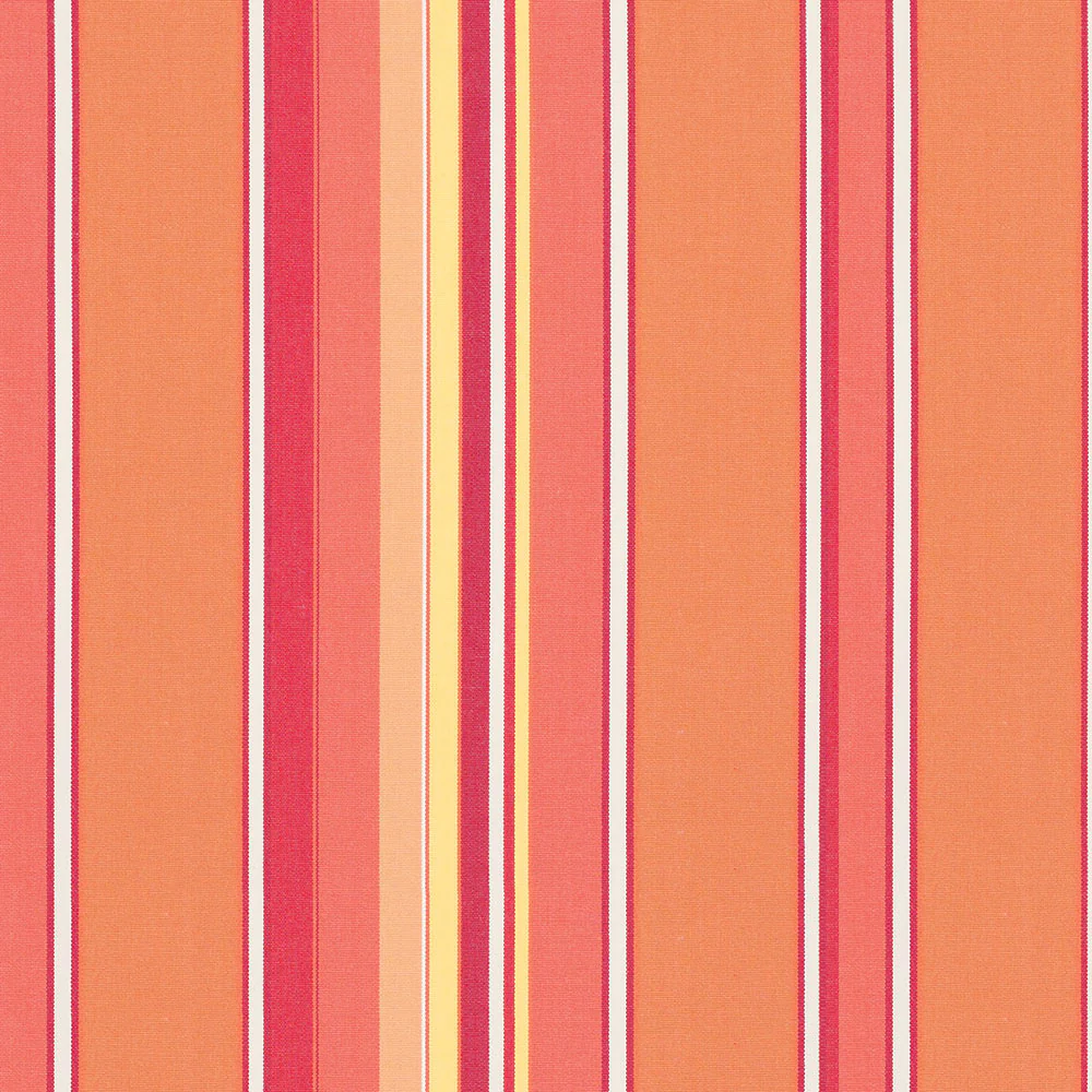 9 x 9 inch Home decor fabric Swatch - Sunbrella Furniture Stripes Dolce 56000 Mango
