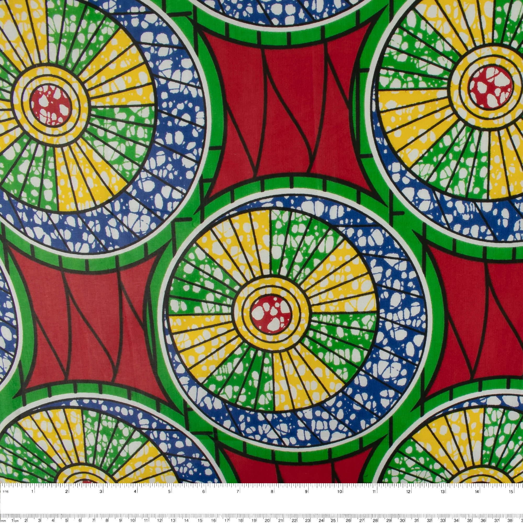 African Print - Cercles - Red - Image 3