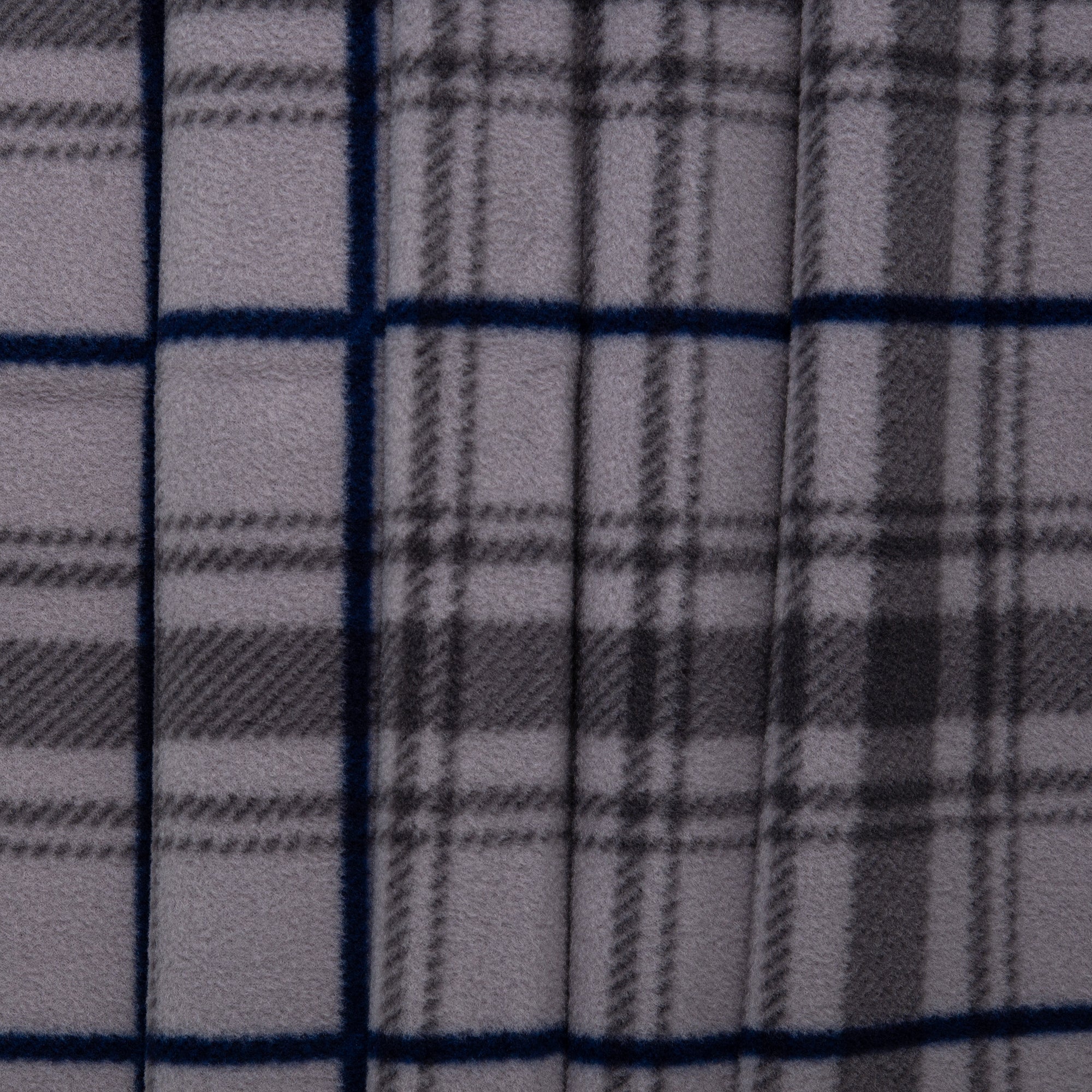 Anti Pill Fleece Print - SLIPPY - Plaids - Greymore - Image 4