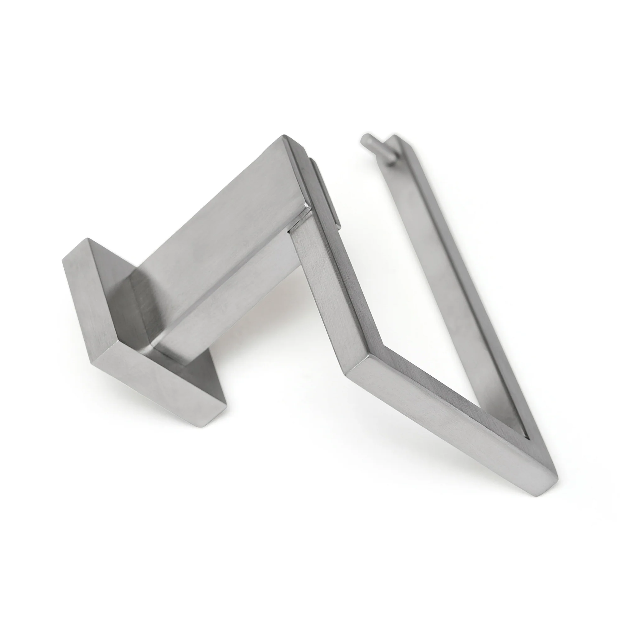 Aurora Square Toilet Paper Holder - Satin Silver - Image 3