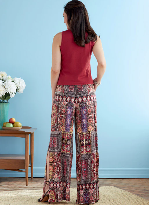 B6750 Misses' Elastic-Waist Shorts and Pants (Size: L-XL-XXL) - Image 3