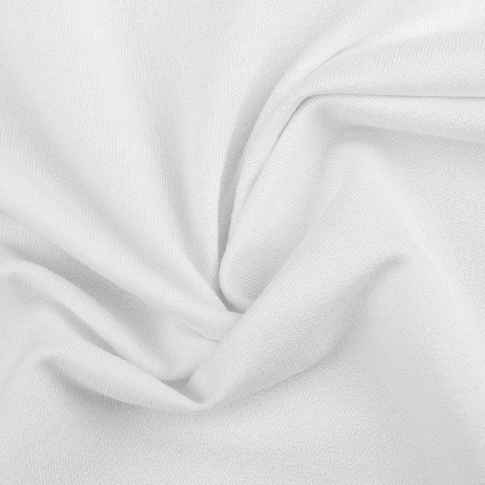 BAMBOO French Terry Knit - White - Image 2