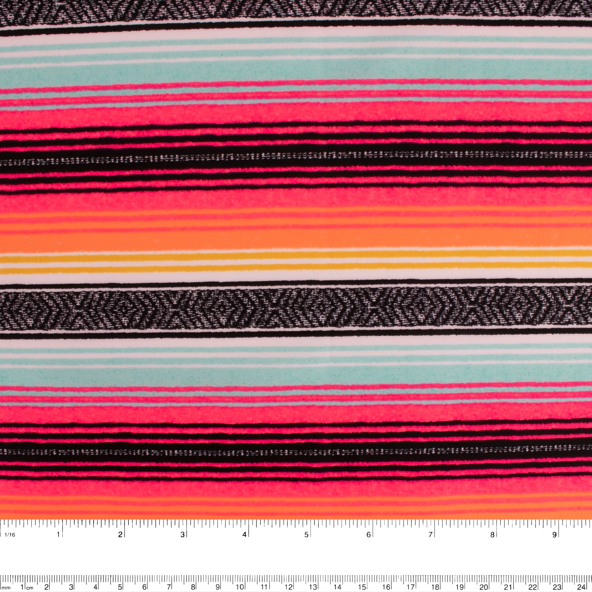 Bathing Suit Print - Stripe - Black / Orange / Blue - Image 3