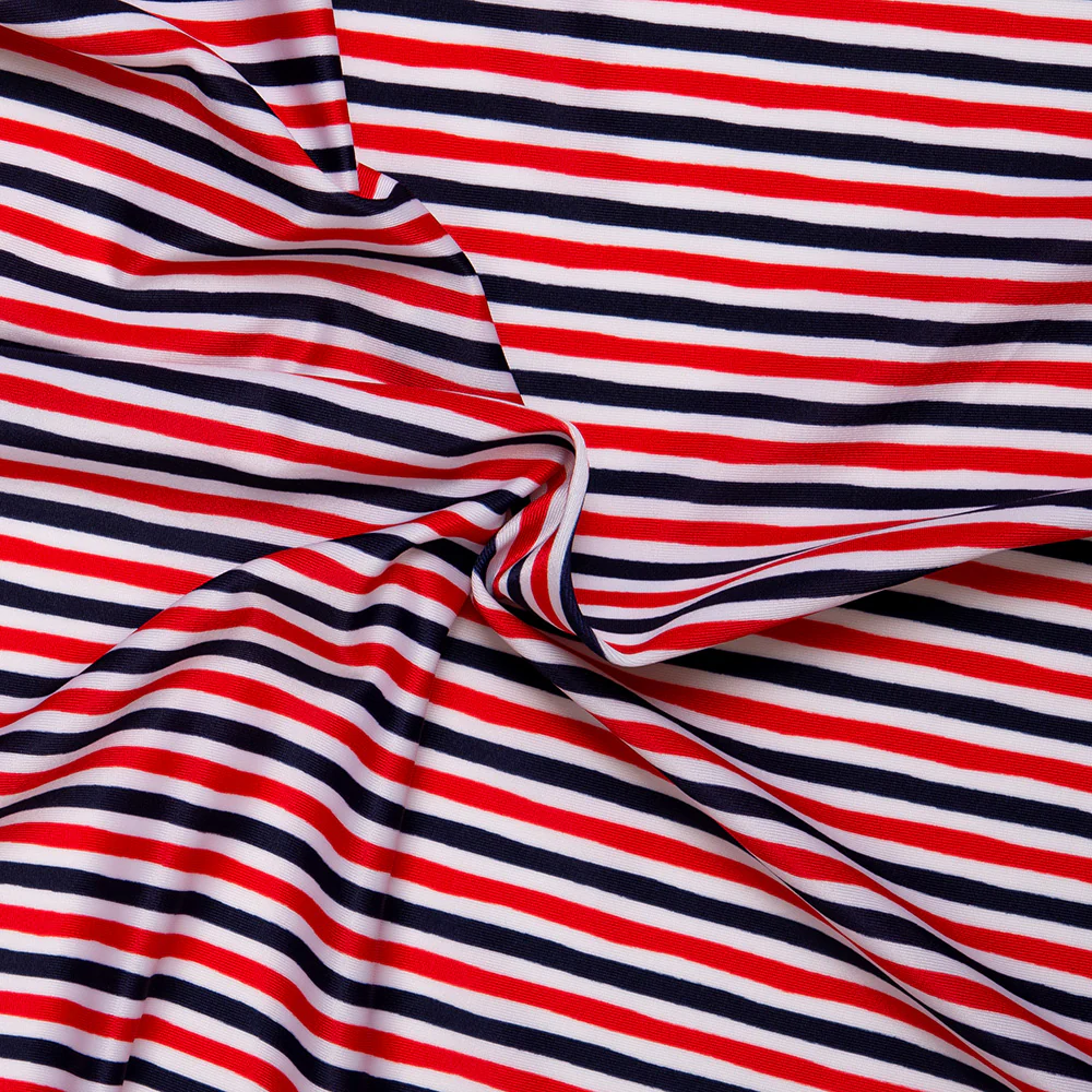 Bathing Suit Print - STRIPES - Black / Red - Image 2
