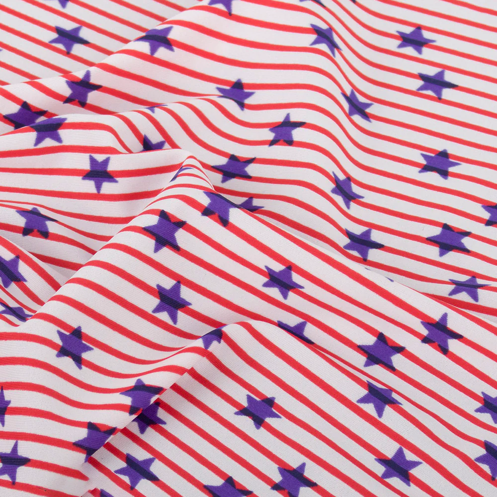 Bathing Suit Print - Stripes / Stars - White - Image 2