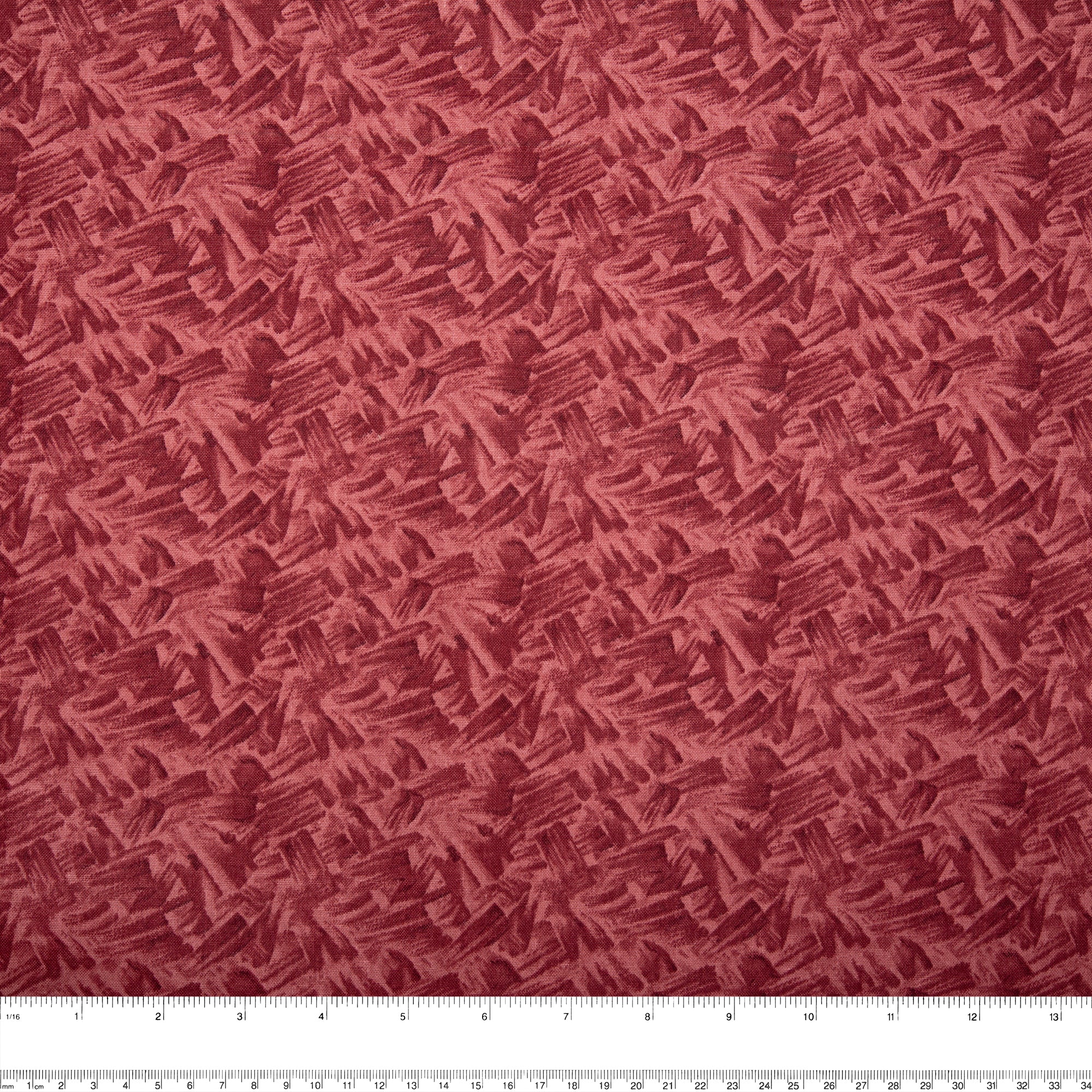 Blenders - Cotton Print - Grass - Burgundy - Image 3