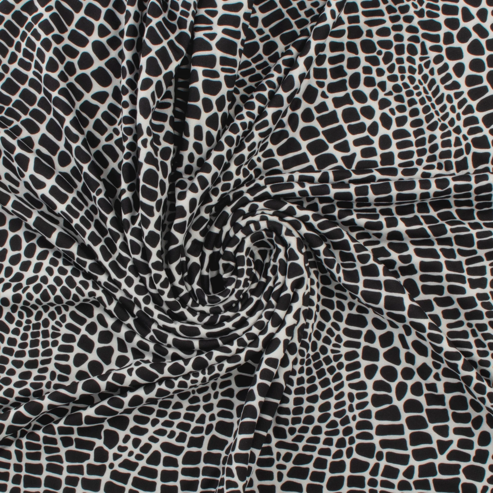 Brushed Knit Print - DAHLIA - 012 - Black and White - Image 2