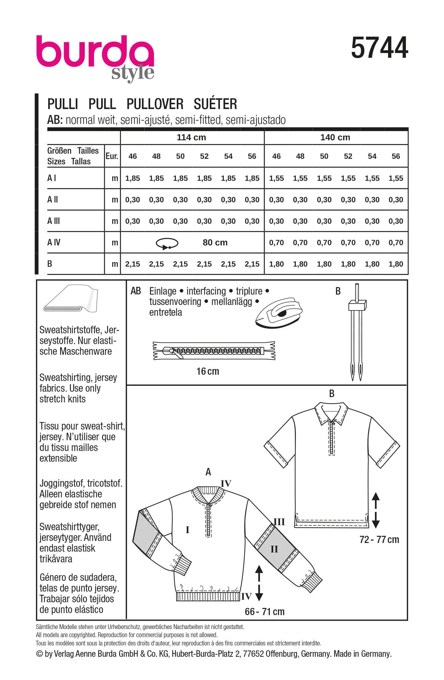 Burda 5744 - Sweatshirt & T-Shirt - Image 2