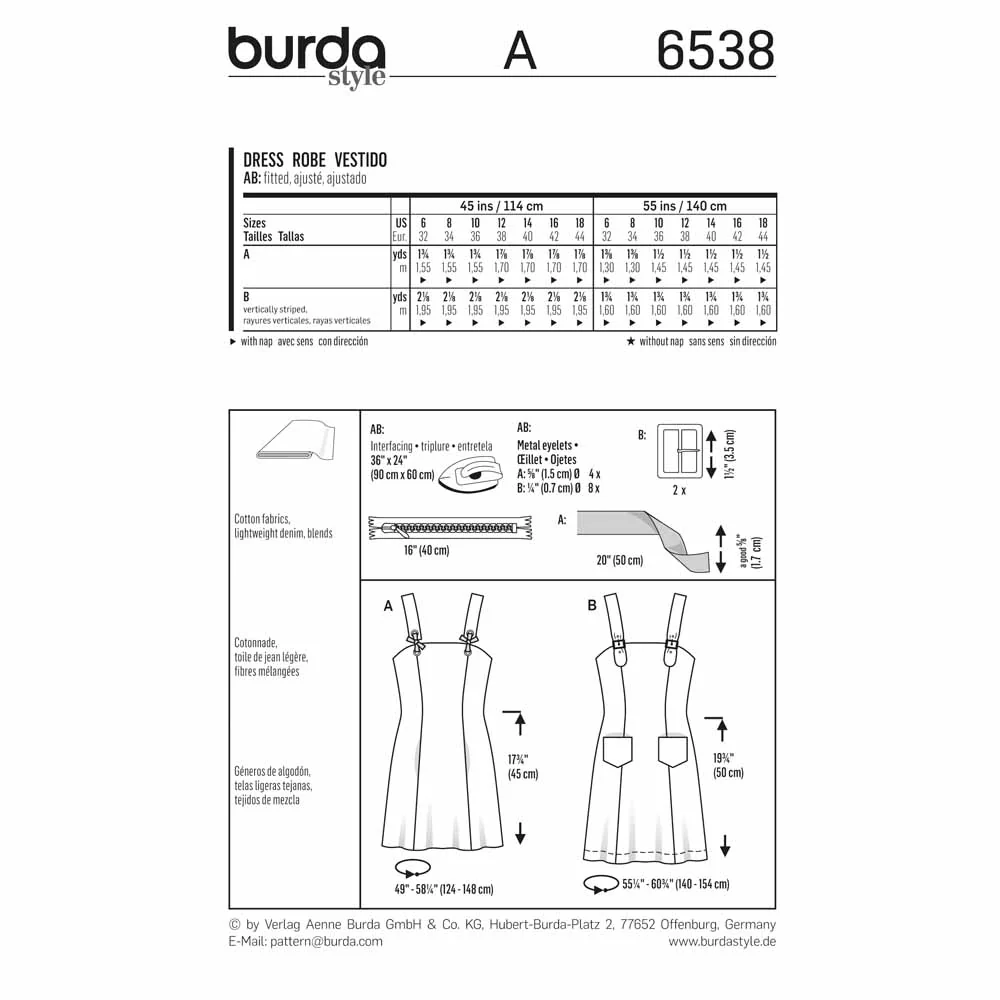 BURDA - 6538 Ladies Dress - Image 2