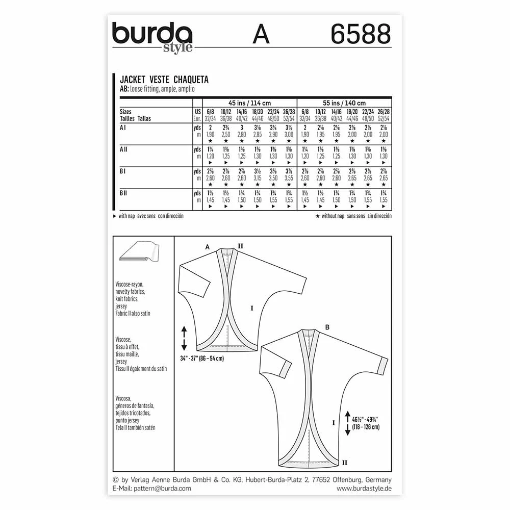 BURDA - 6588 Ladies Jacket - Image 2