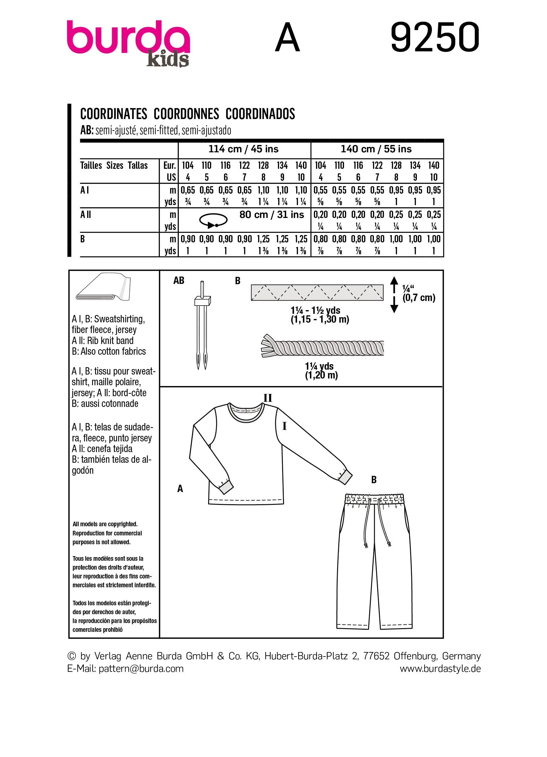Burda - 9250 Set Kids - Image 2