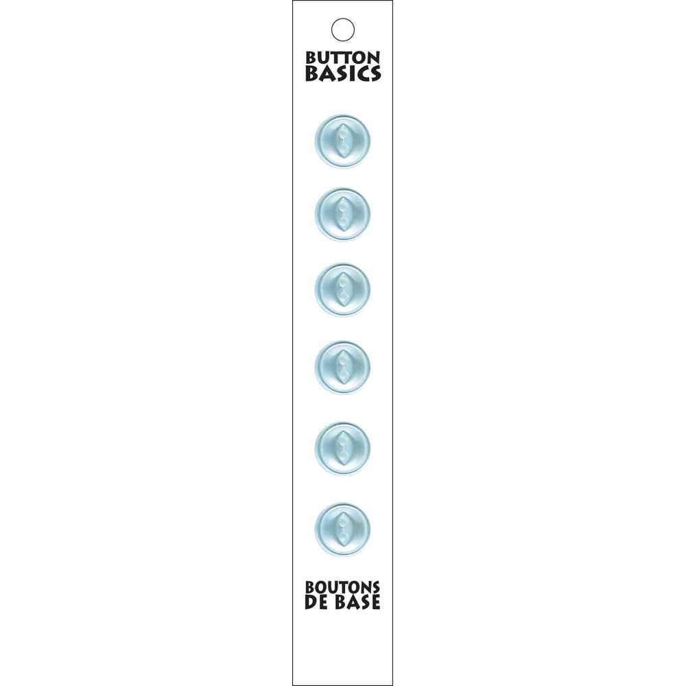 BUTTON BASICS 2 Hole Buttons - 11mm (⅜") - 6 pcs