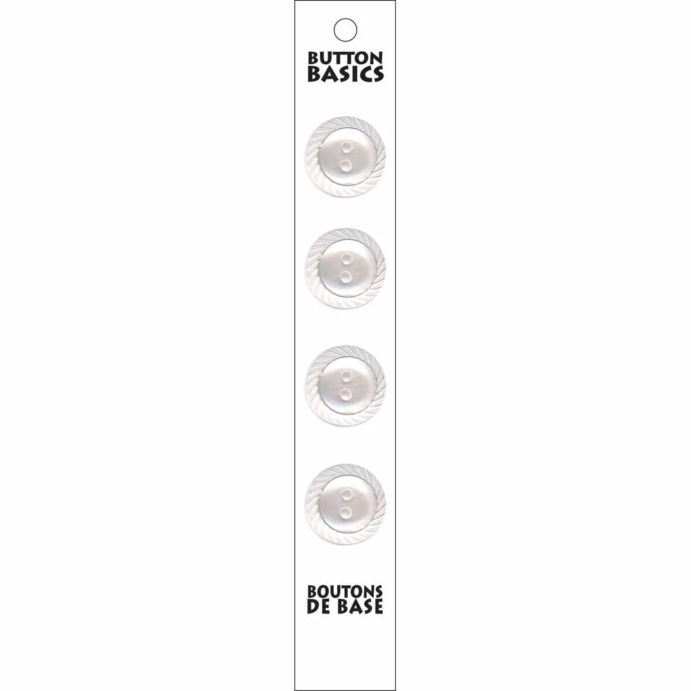 BUTTON BASICS 2 Hole Buttons - 18mm (¾") - 4 pcs