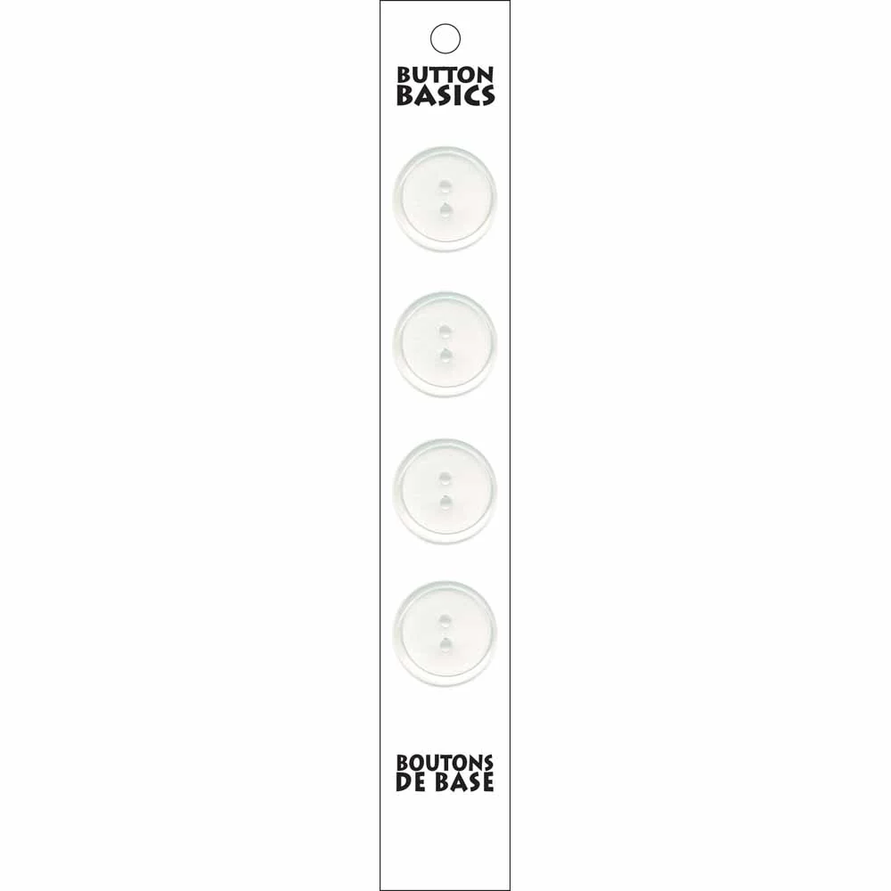 BUTTON BASICS 2 Hole Buttons - 18mm (¾") - 4 pcs