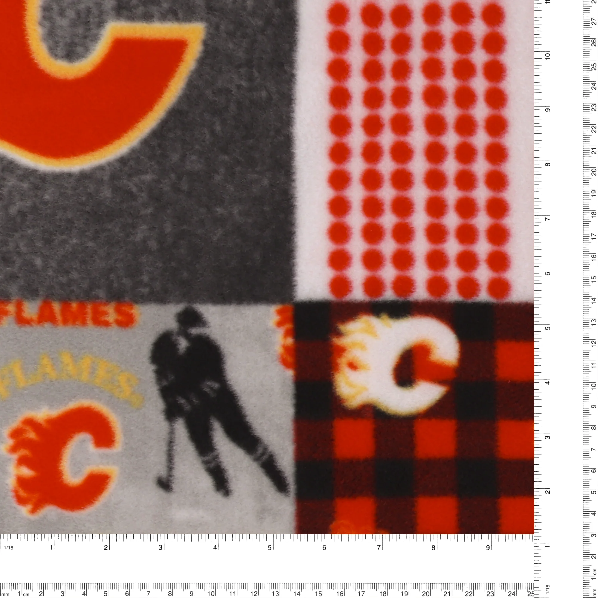 Calgary Flames NHL Fleece Print - Red - Image 3