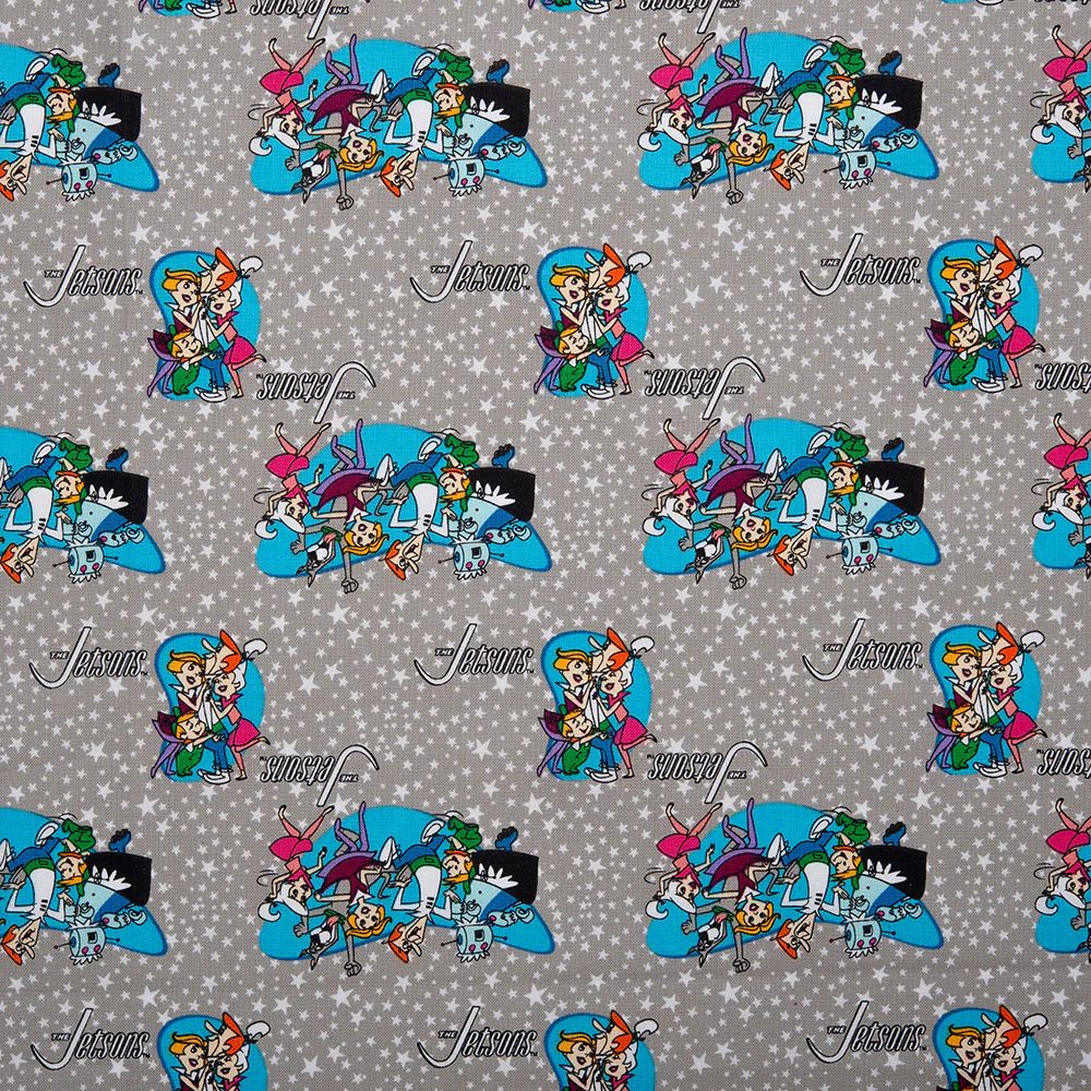 Camelot - PRIVILÈGE - Licensed Cotton Print - Jetsons - Family / Stars - Grey