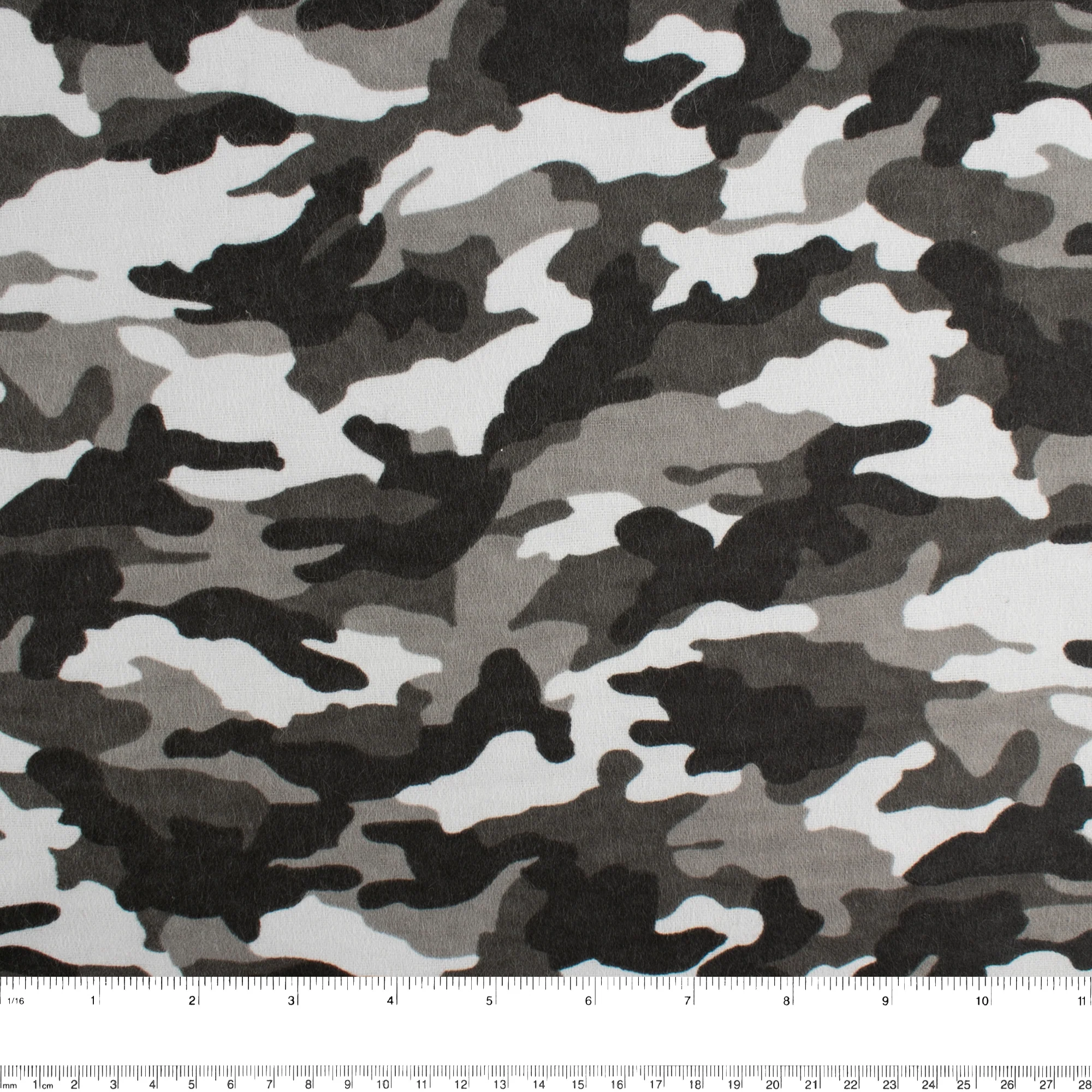 CHARLIE Printed Flannelette - Camouflage - Grey - Image 2