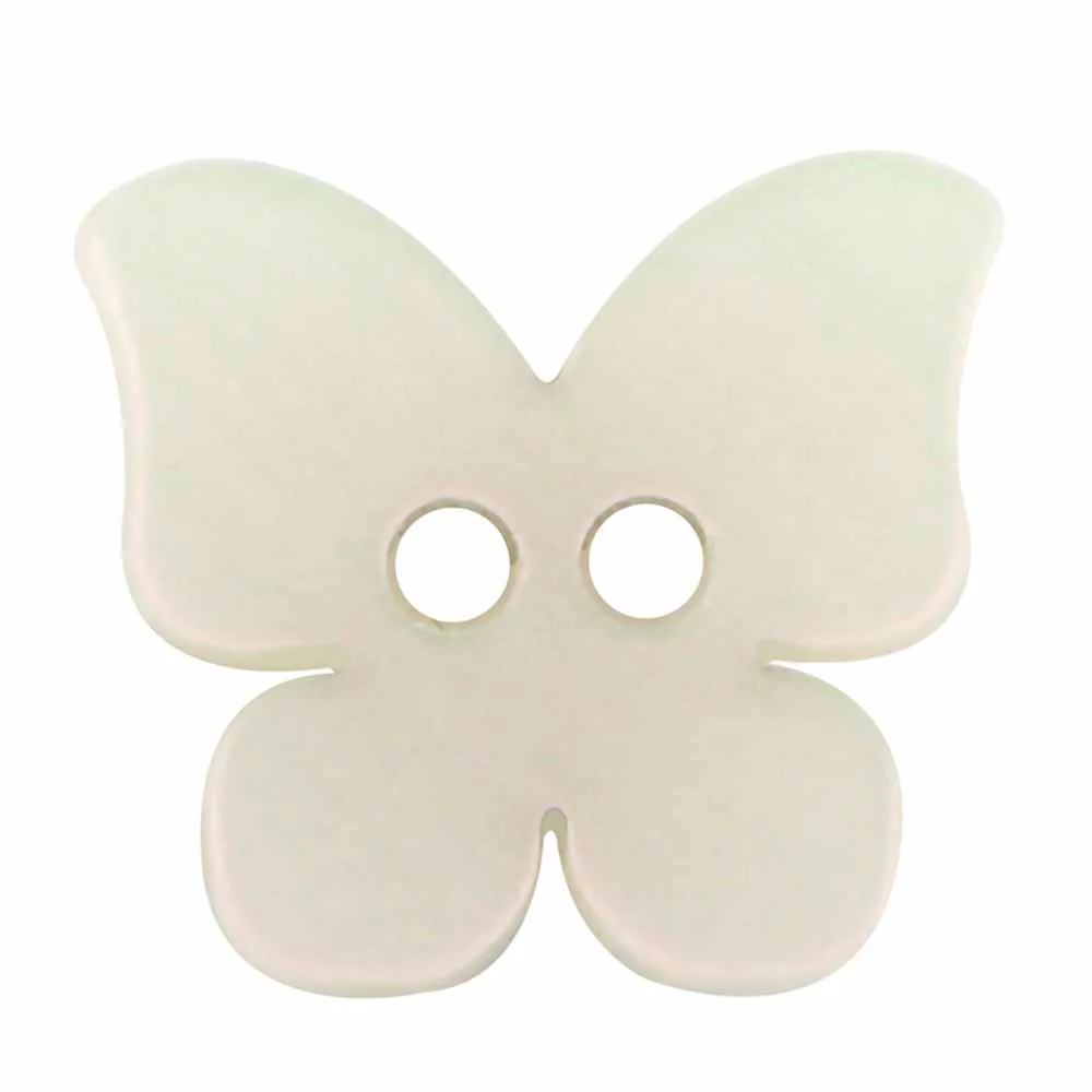 CIRQUE Novelty 2-Hole Button - Pink - 16mm (⅝") - Butterfly