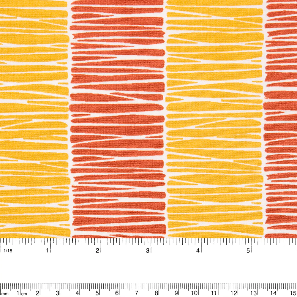 COLLECTOR'S Cotton prints - Stripes - Yellow / Orange (10 meters) - Image 3