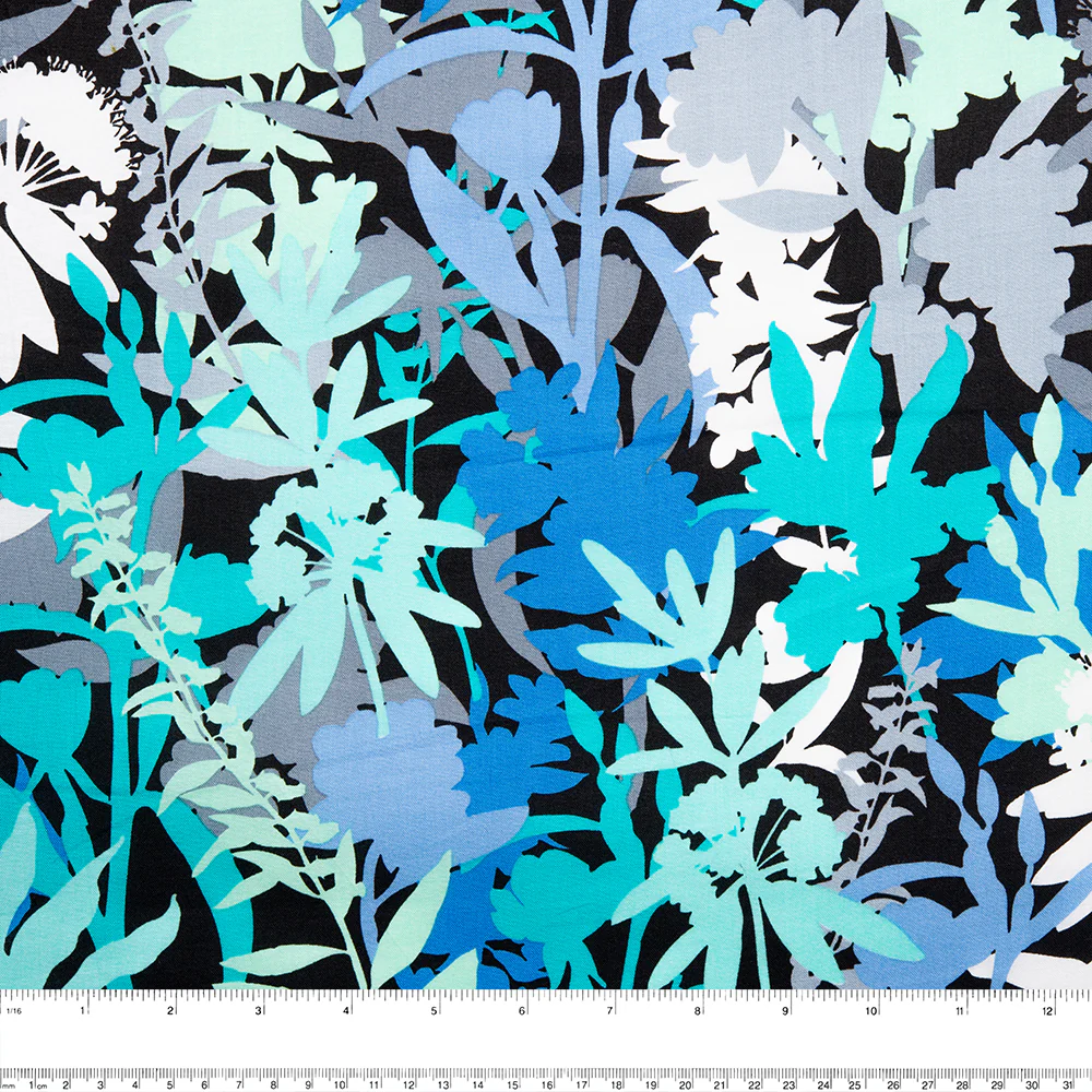 COLLECTOR'S Cotton prints - Wild flower - Blue (10 meters) - Image 2