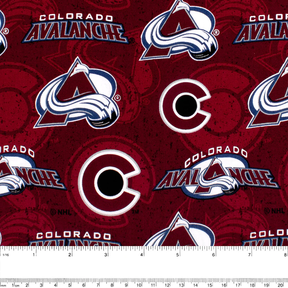 Colorado Avalanche - NHL Cotton Print - Logo - Red - Image 2