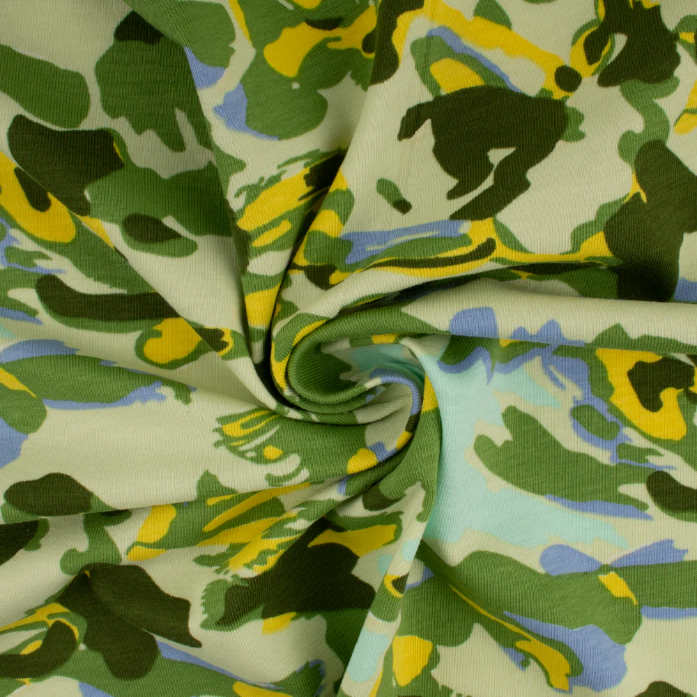 Cotton Lycra Knit Print - IMA-GINE F21 - Camouflage - Green - Image 2