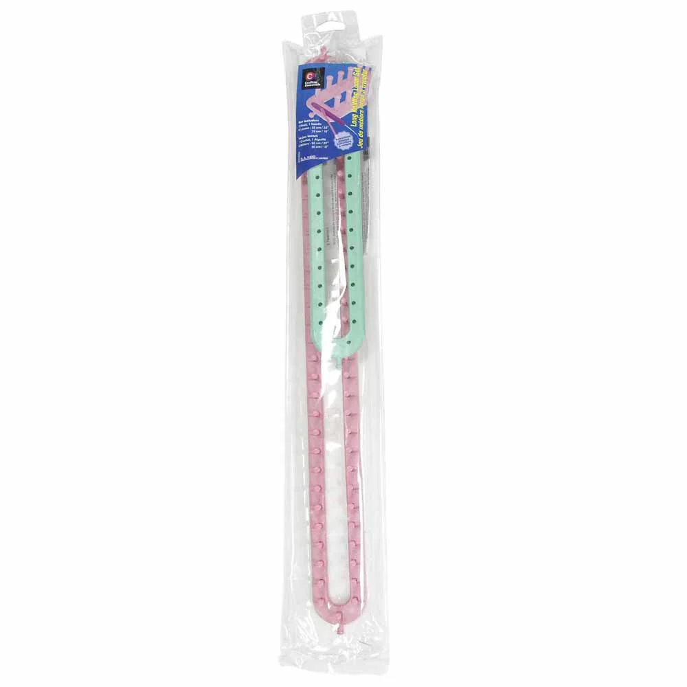 CRAFTING ESSENTIALS Long Knitting Loom Set - 25 & 56cm (10" & 22")