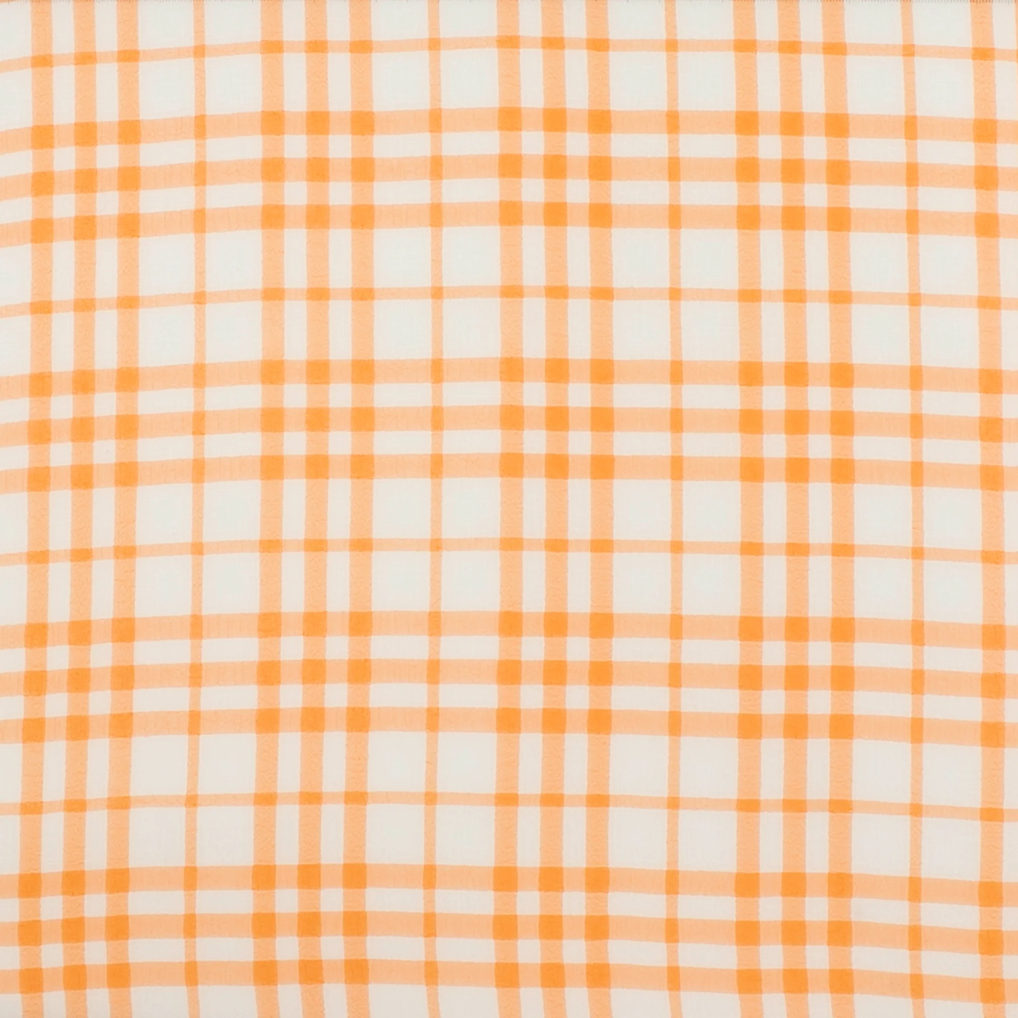 Crepe Chiffon - DAISY - Medium Plaid - Orange