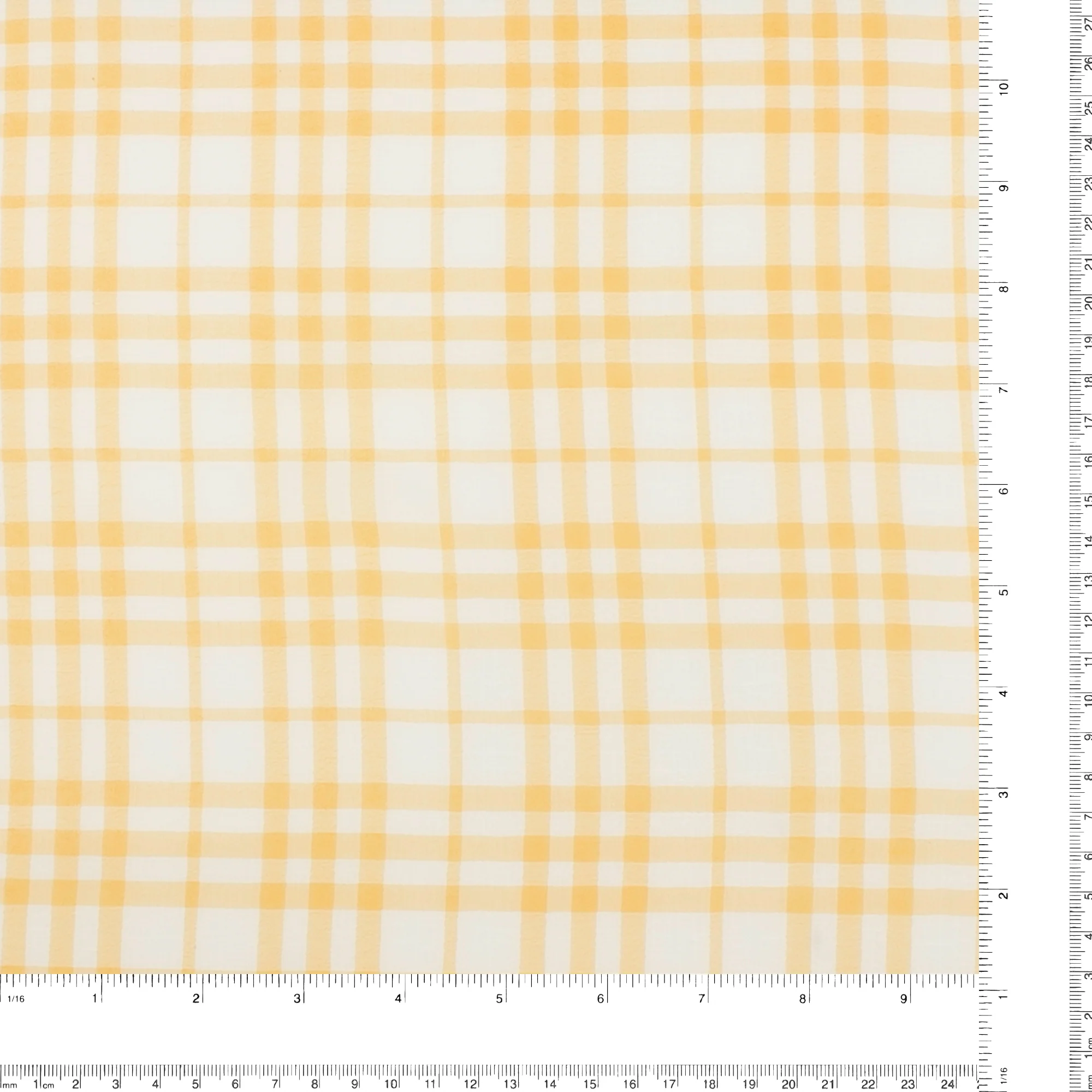 Crepe Chiffon - DAISY - Medium Plaid - Wheat - Image 3