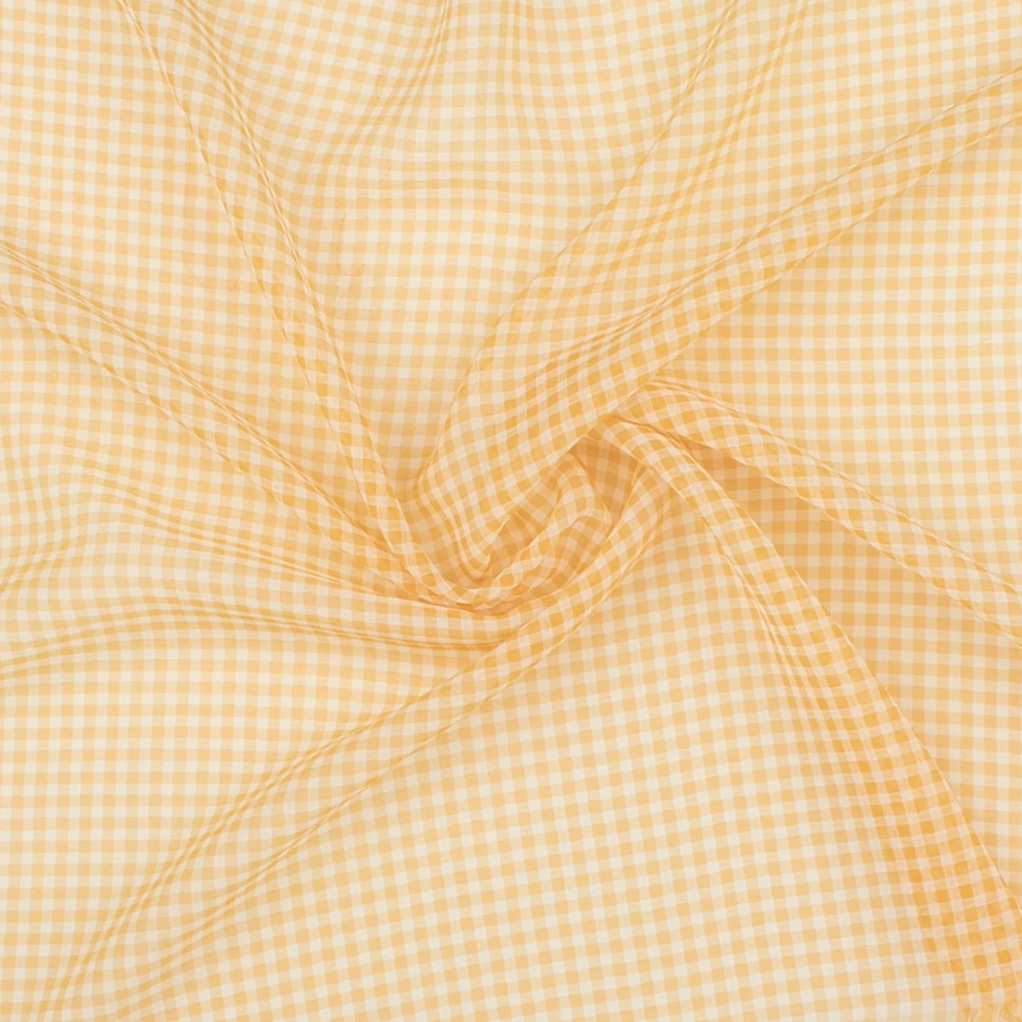 Crepe Chiffon - DAISY - Small Checks - Wheat - Image 2
