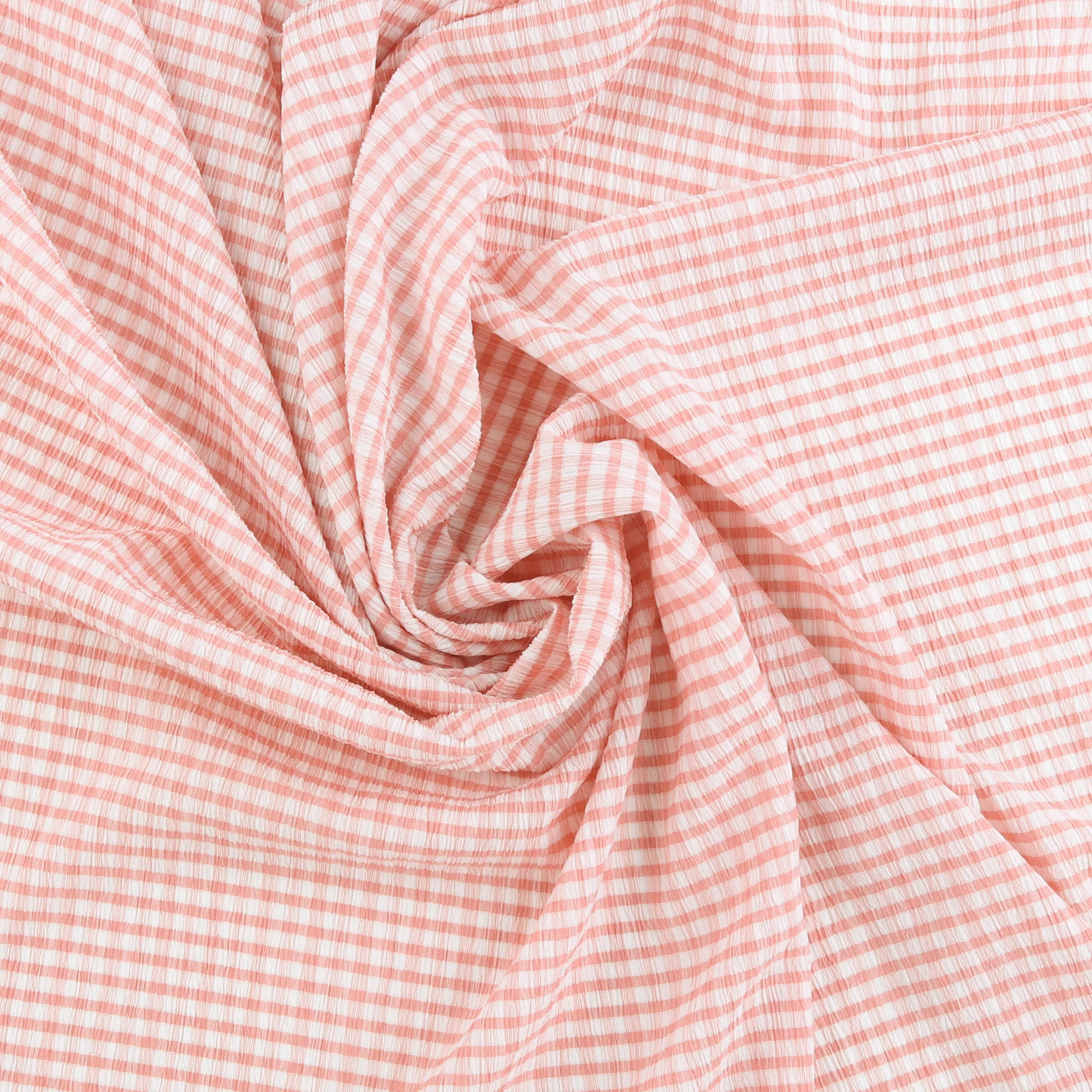 Crinkled Polyester - CHANTAL - 004 - Salmon - Image 2