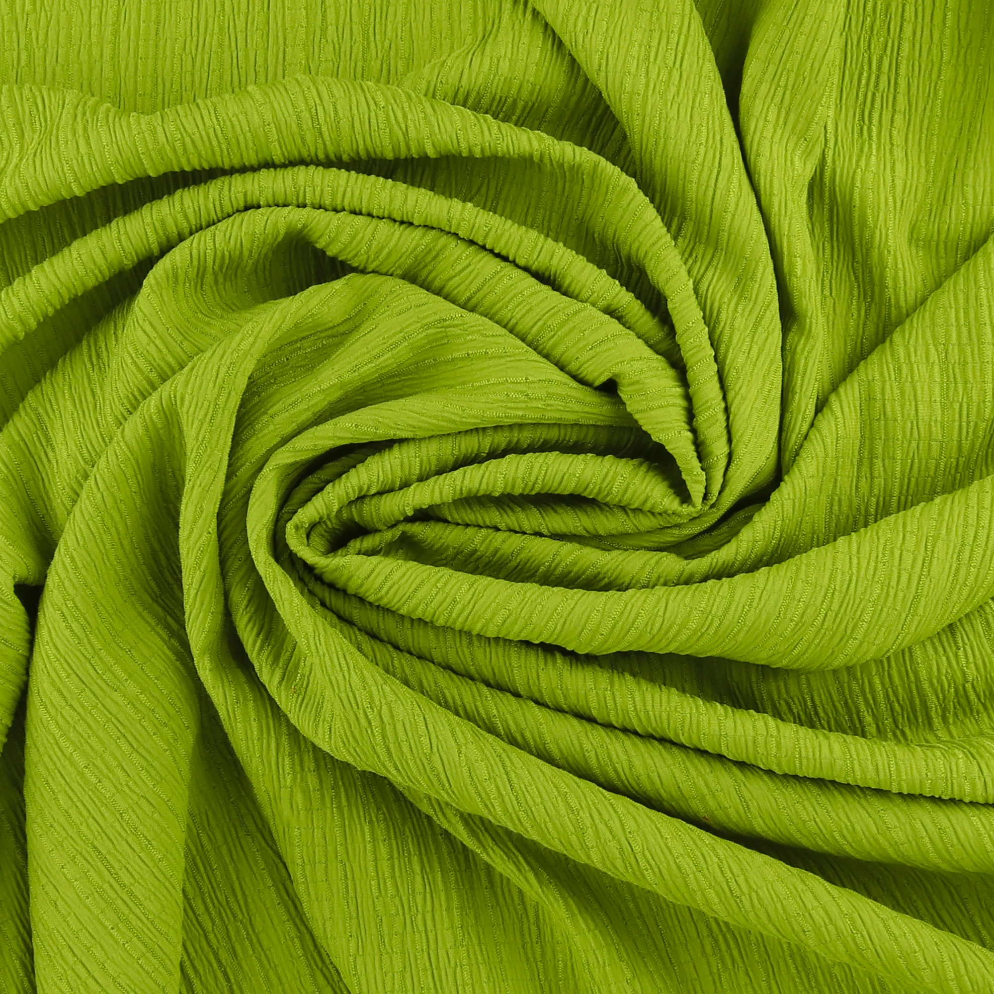 Crinkled Rib Polyester - MICHELLE - 005 - Leaf Green - Image 2