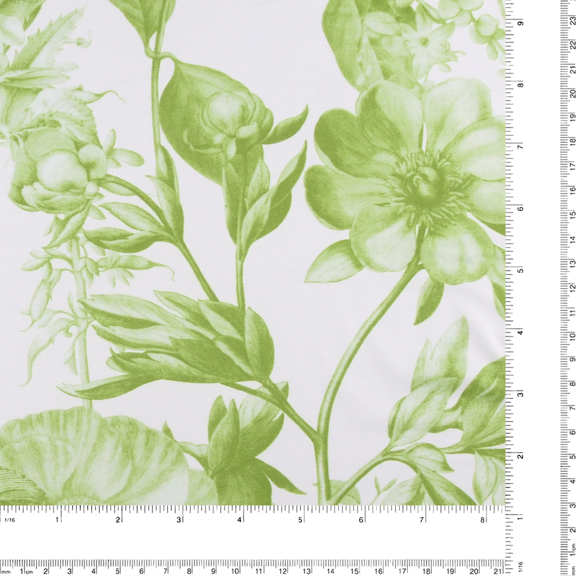 Digital Printed Knit - PRETTY POSIES - 005 - Sage - Image 3