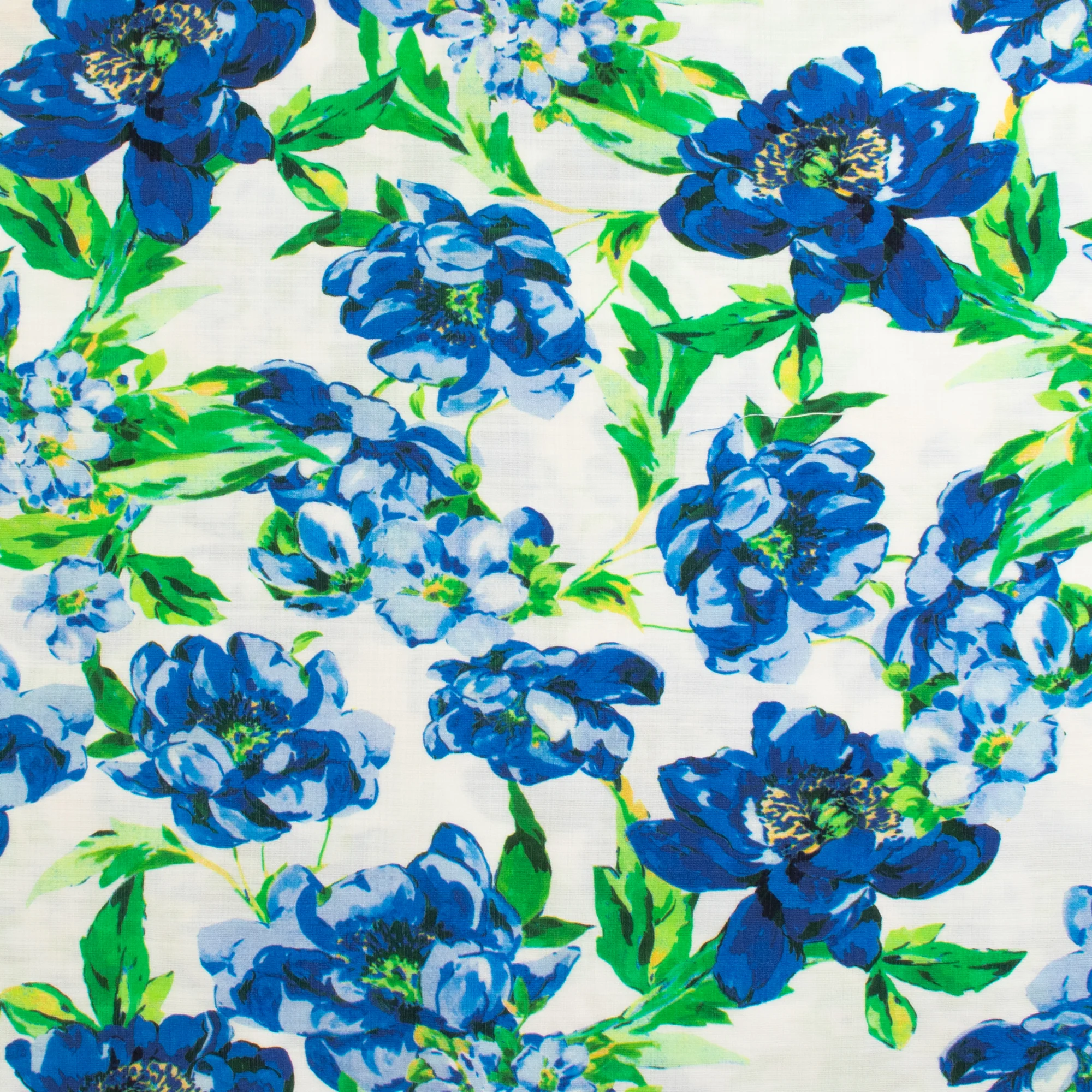 Digital Printed Rayon Nylon Slub - BOREALIS - 011 - Blue