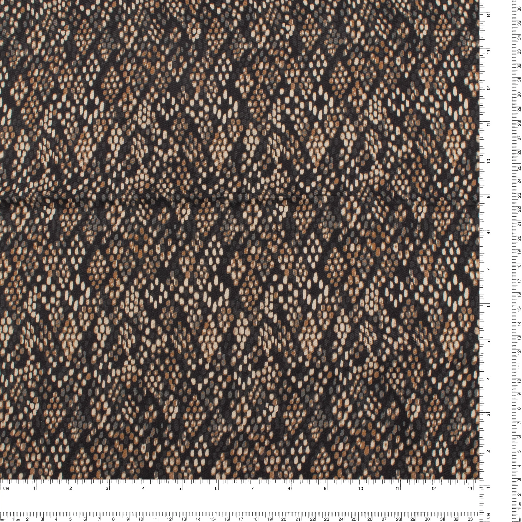 Digital Printed Rayon Twill - SANDRA - 001 - Black - Image 3