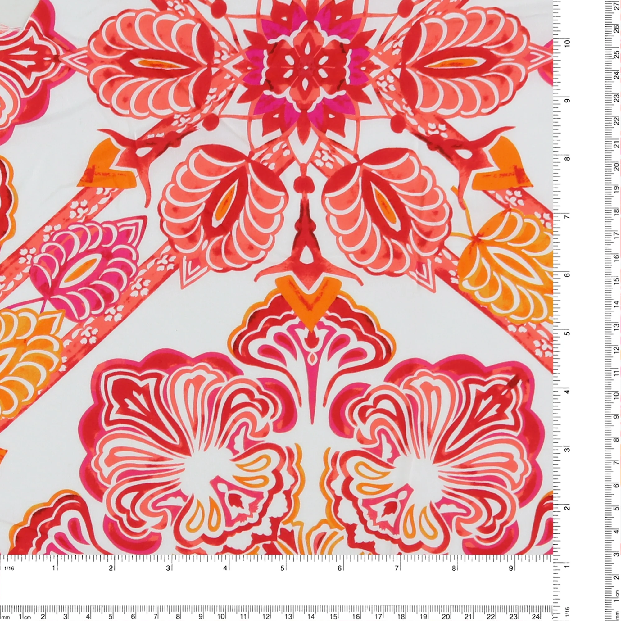 Digital Printed Rayon Voile - DESIREE - 001 - Red - Image 3