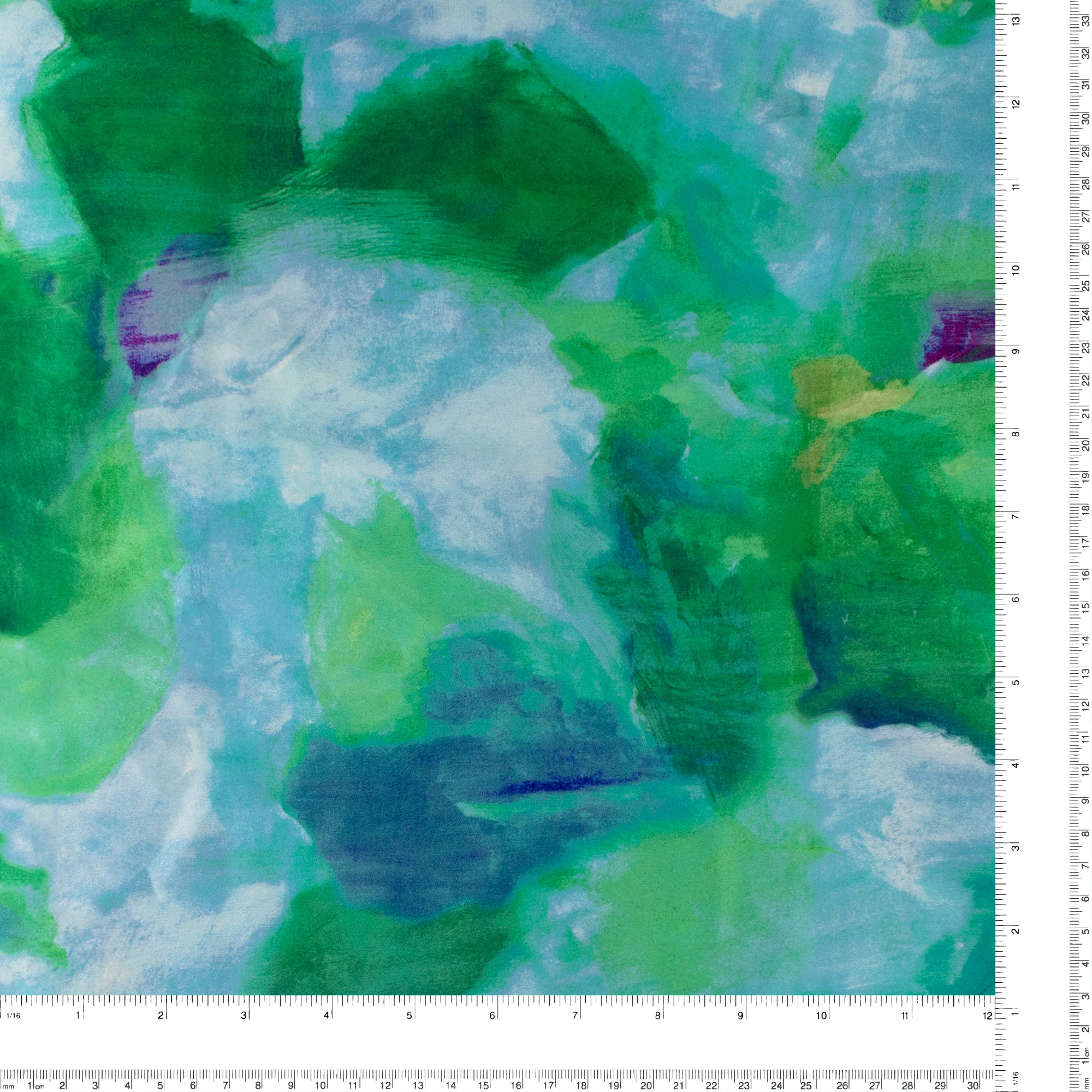 Digital Printed Satin - GEMINI - 008 - Green - Image 3