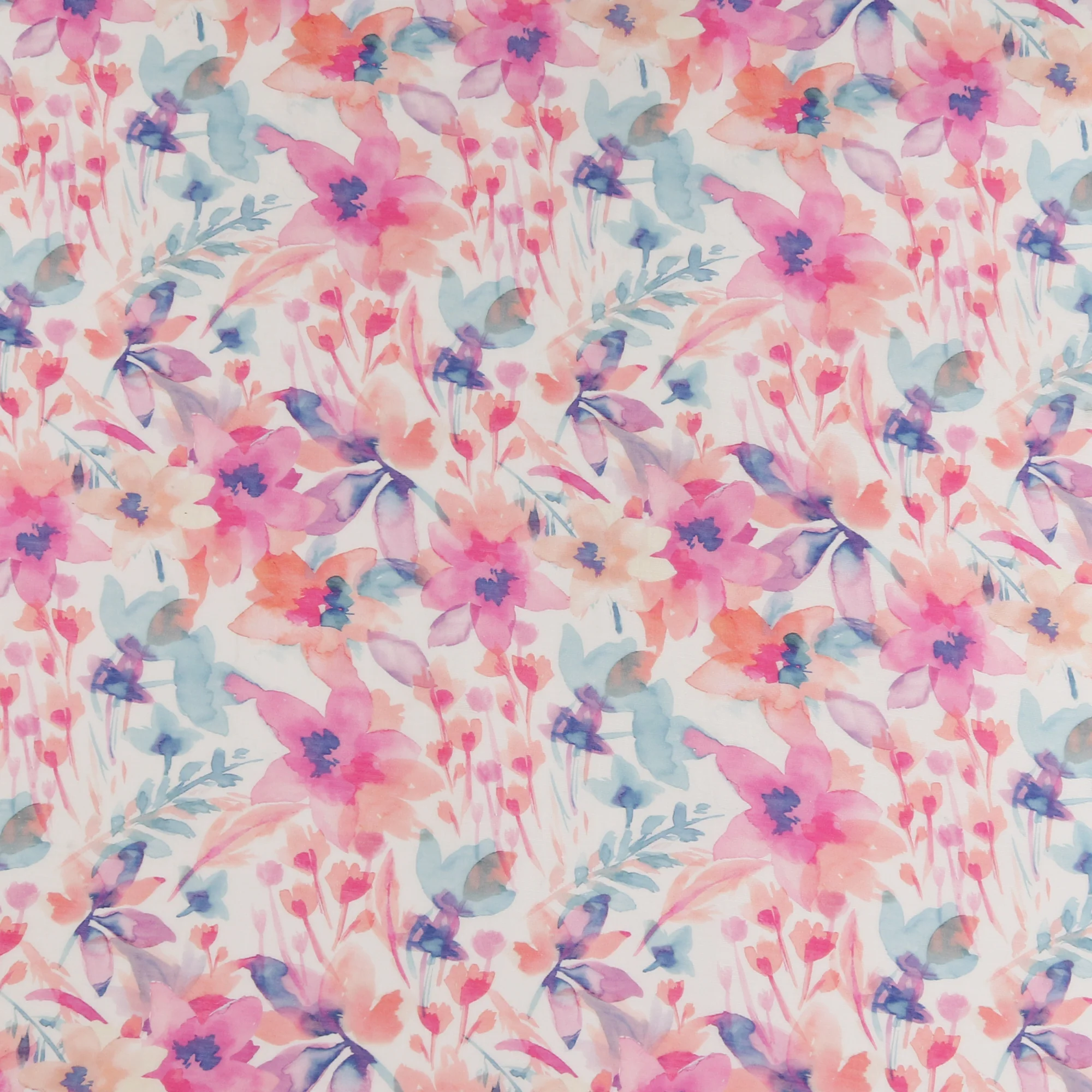 Digital Printed Tencel & Linen - FLORALIA - 001 - Pink