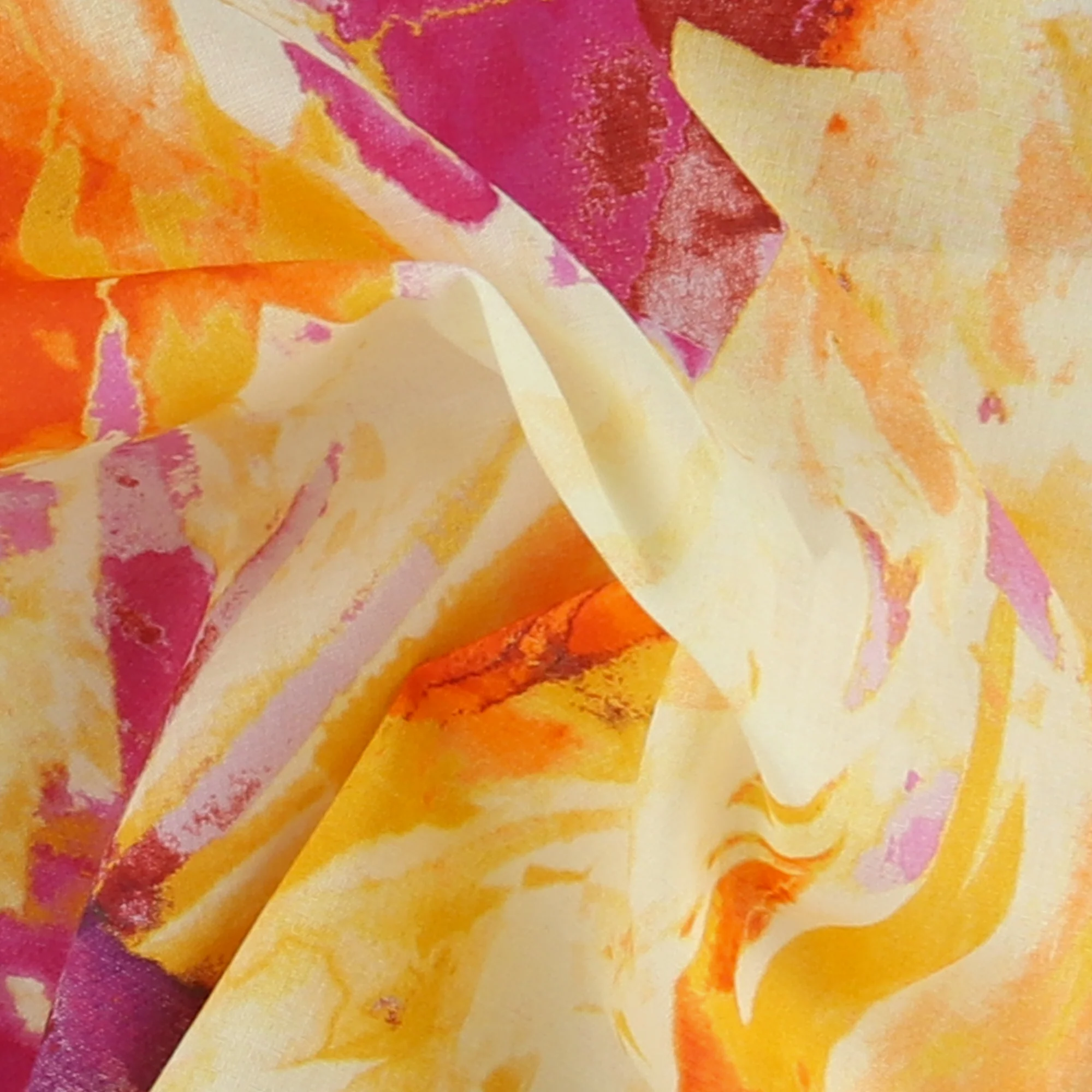 Digital Printed Voile - PASTEL - 003 - Orange - Image 2