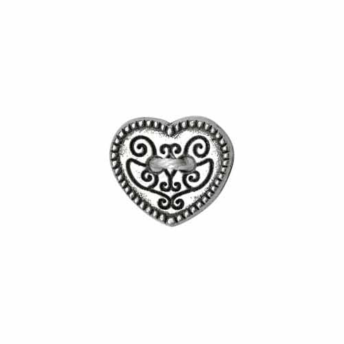 ELAN 2-Hole Novelty Button - Antique Silver - 15mm (⅝") -3 pcs