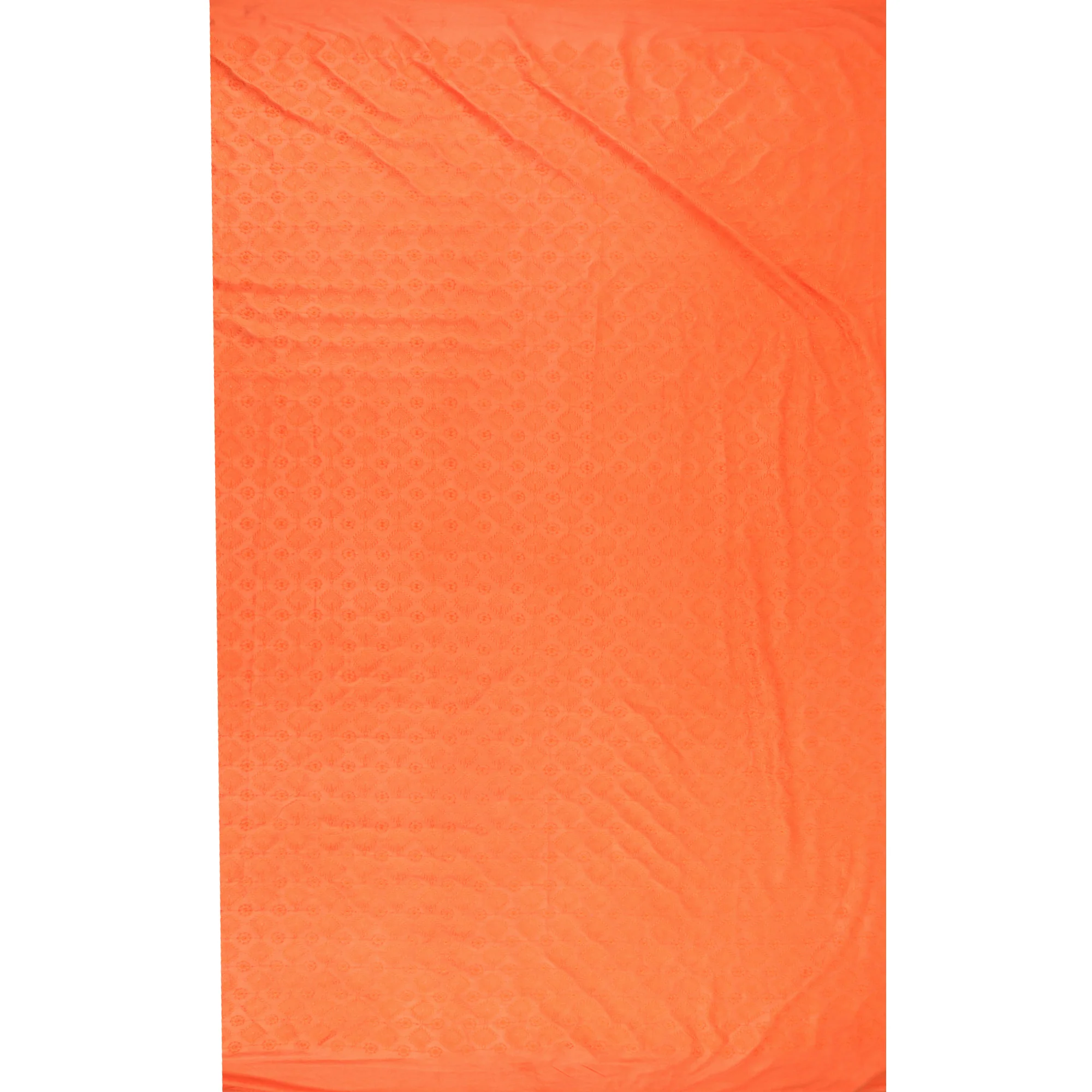 Embroidered Faux Suede - ACADEMY - 003 - Tangerine - Image 4
