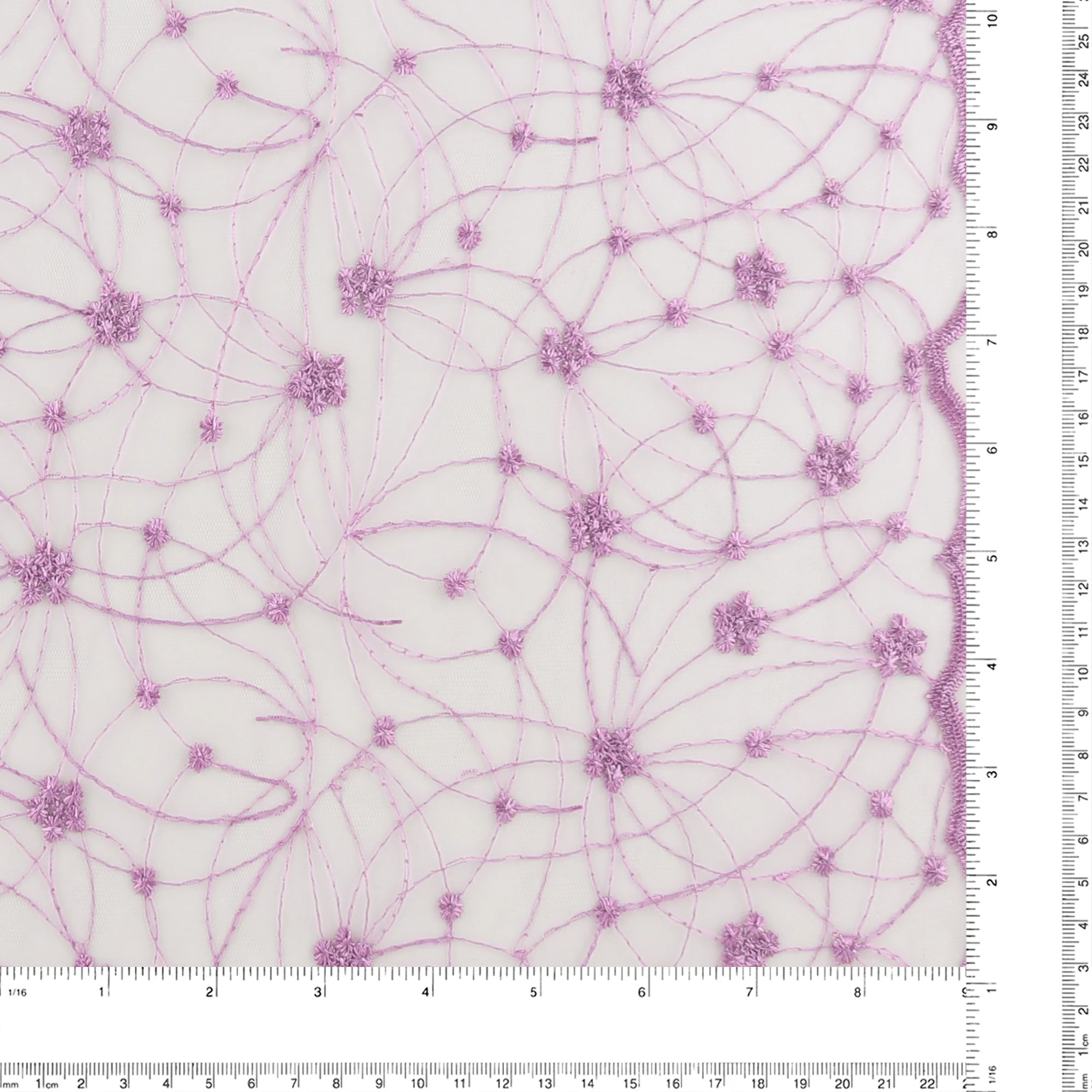 Embroidered Mesh With Sequins - BRIGITTE - 016 - Orchid - Image 3