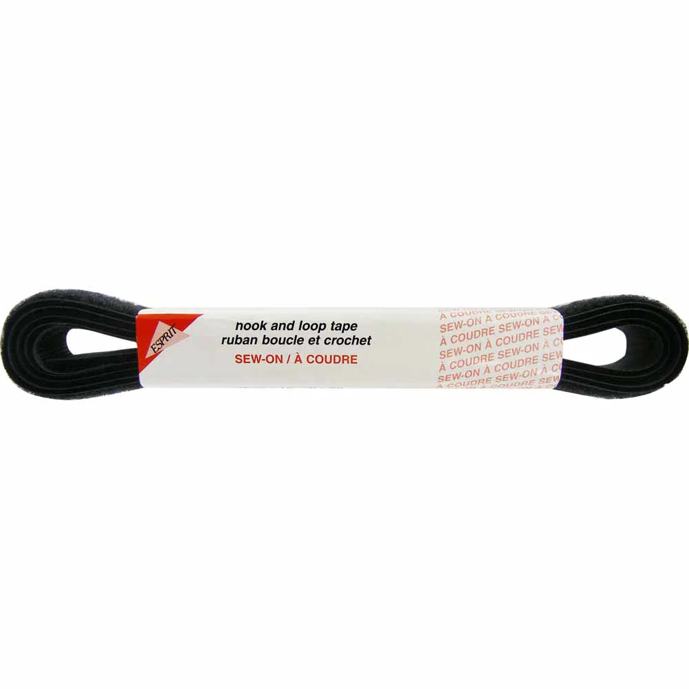 ESPRIT Hook and Loop Tape Sew-On - 25mm x 1m (1" x 39") - Black