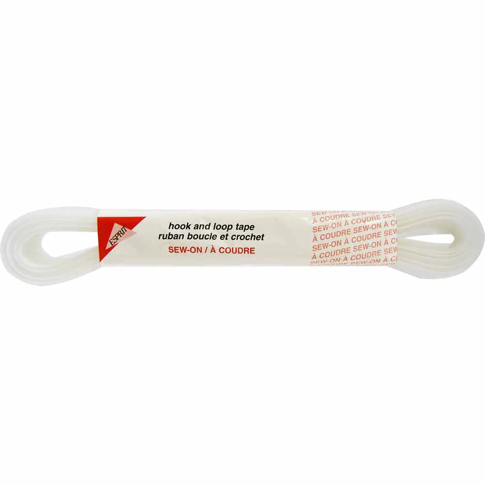 ESPRIT Hook and Loop Tape Sew-On - 25mm x 1m (1" x 39") - White