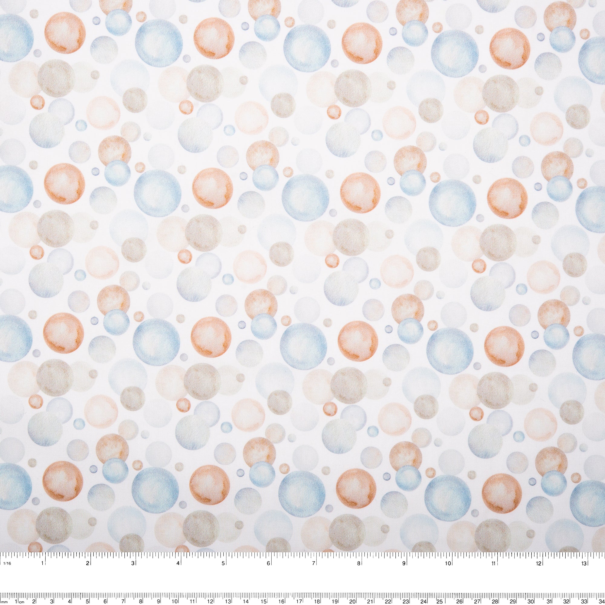 EUROPEAN Digital printed poplin - Bubbles - Blue - Image 3