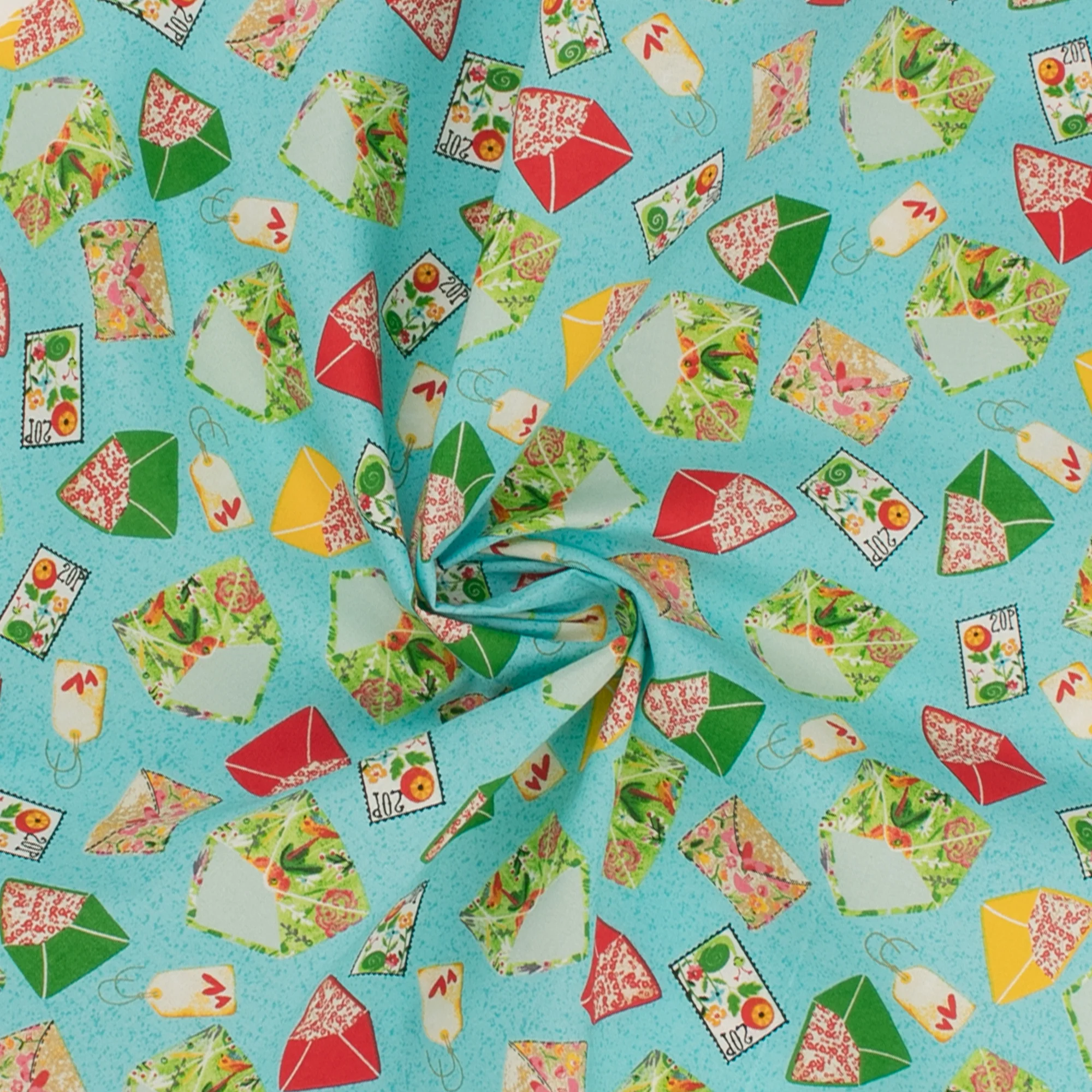 Fat Quarters 18 x 21 in (46 x 53 cm) - 022 - Aqua - Image 2