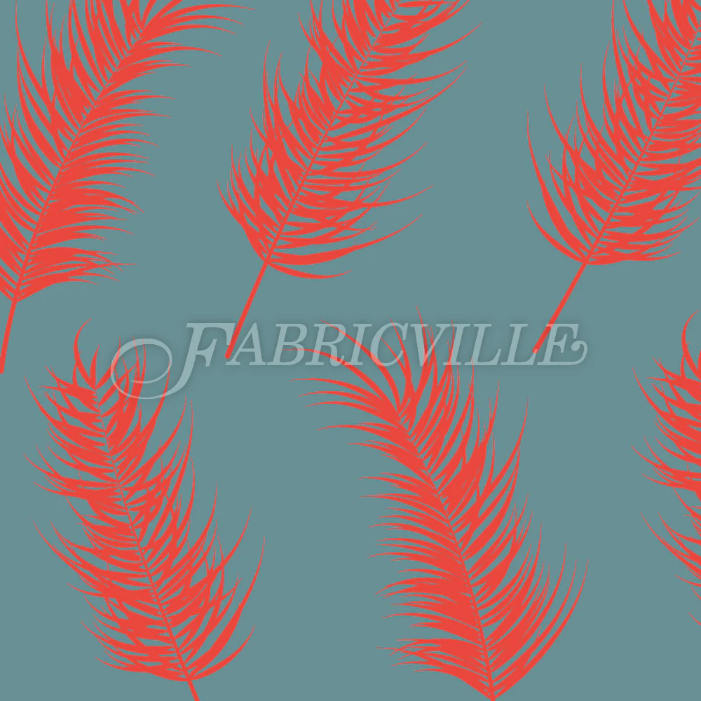 Flying palm leaves