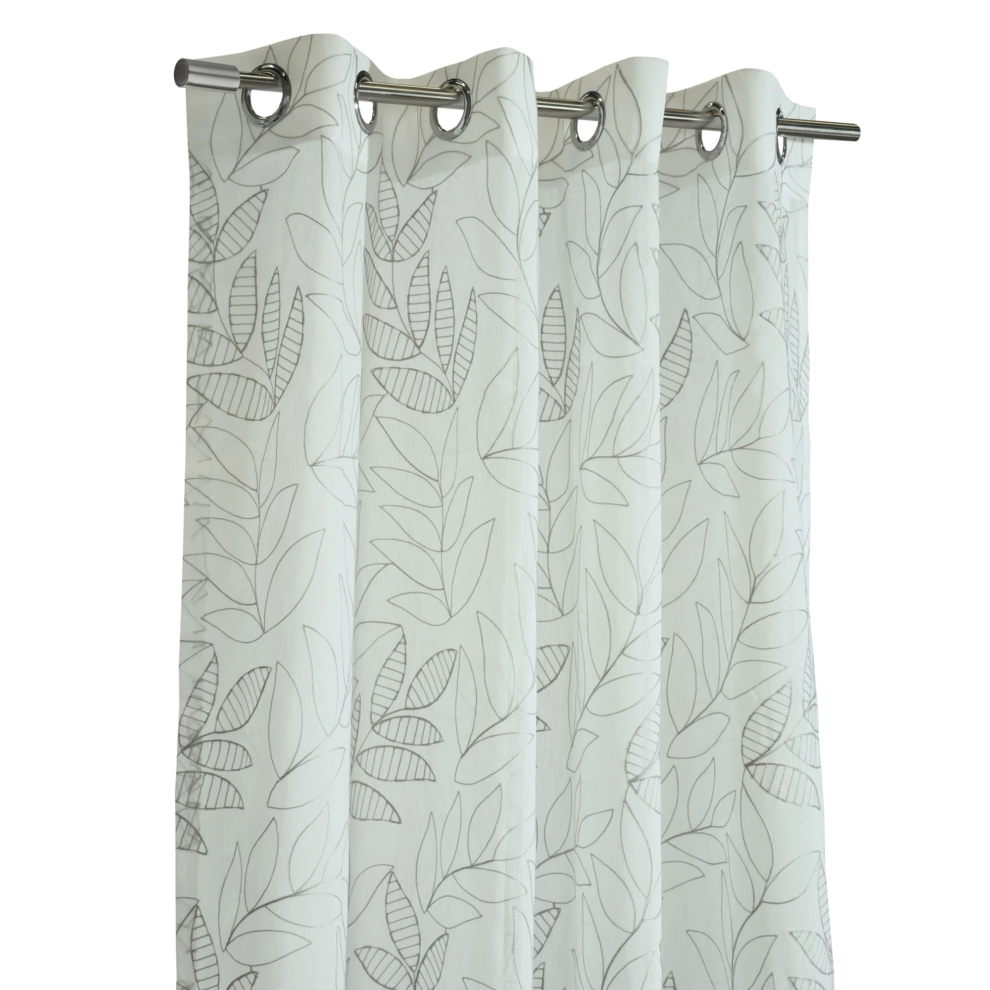 Grommet curtain panel - Ivette - Grey - Image 2